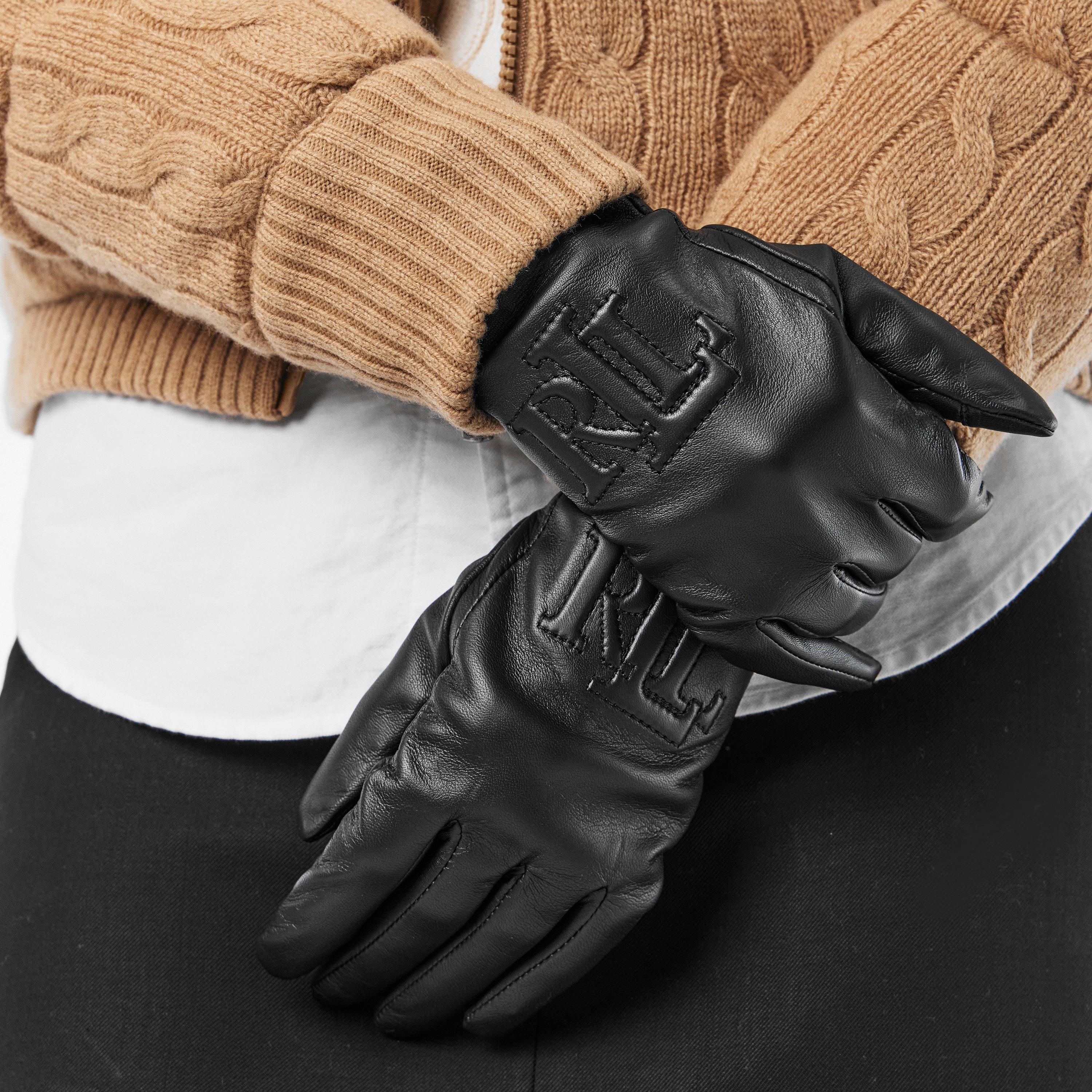 BLACK - Lauren by Ralph Lauren - Logo-Embossed Gloves - 3