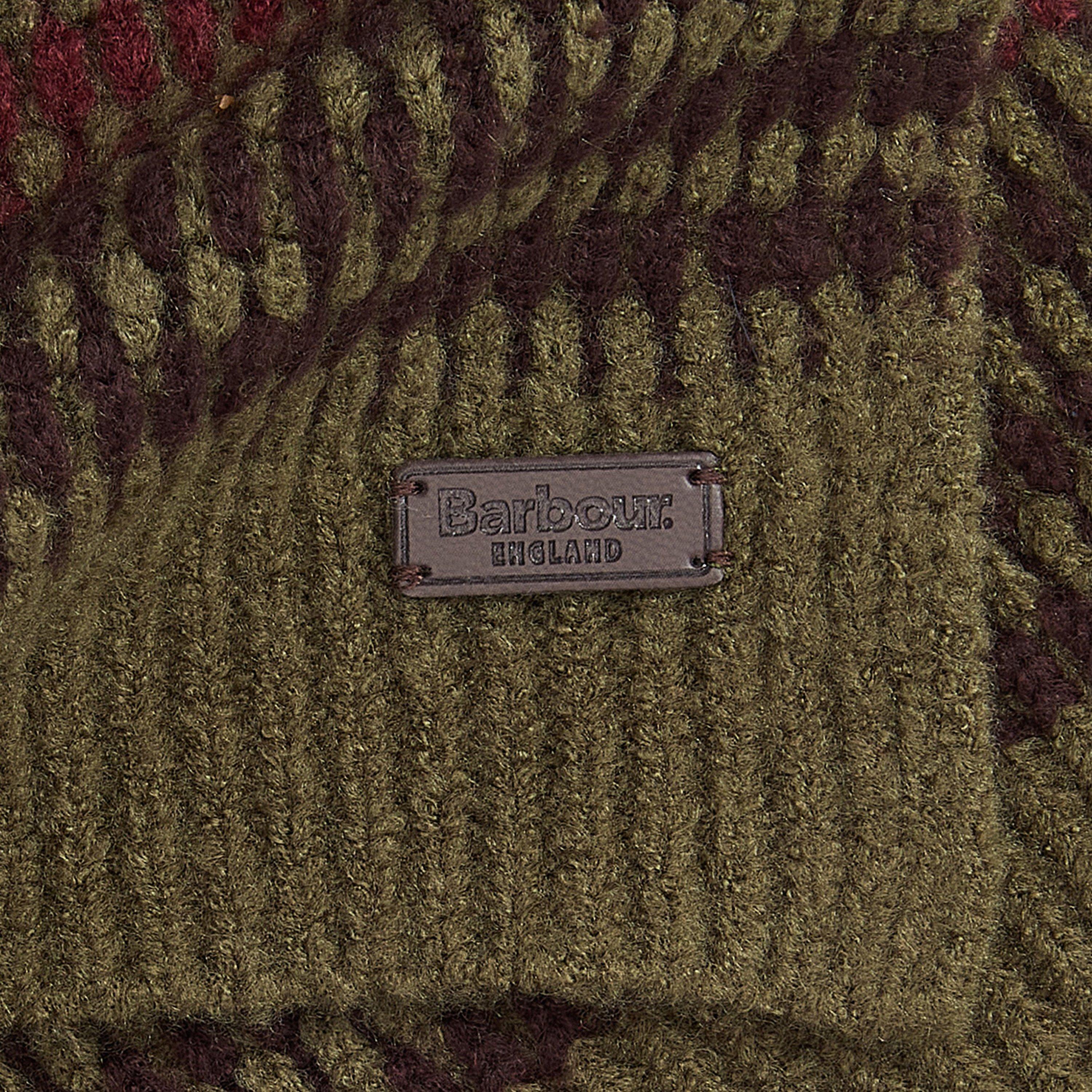 Army Green - Barbour - Branton Beanie and Scarf Gift Set - 6