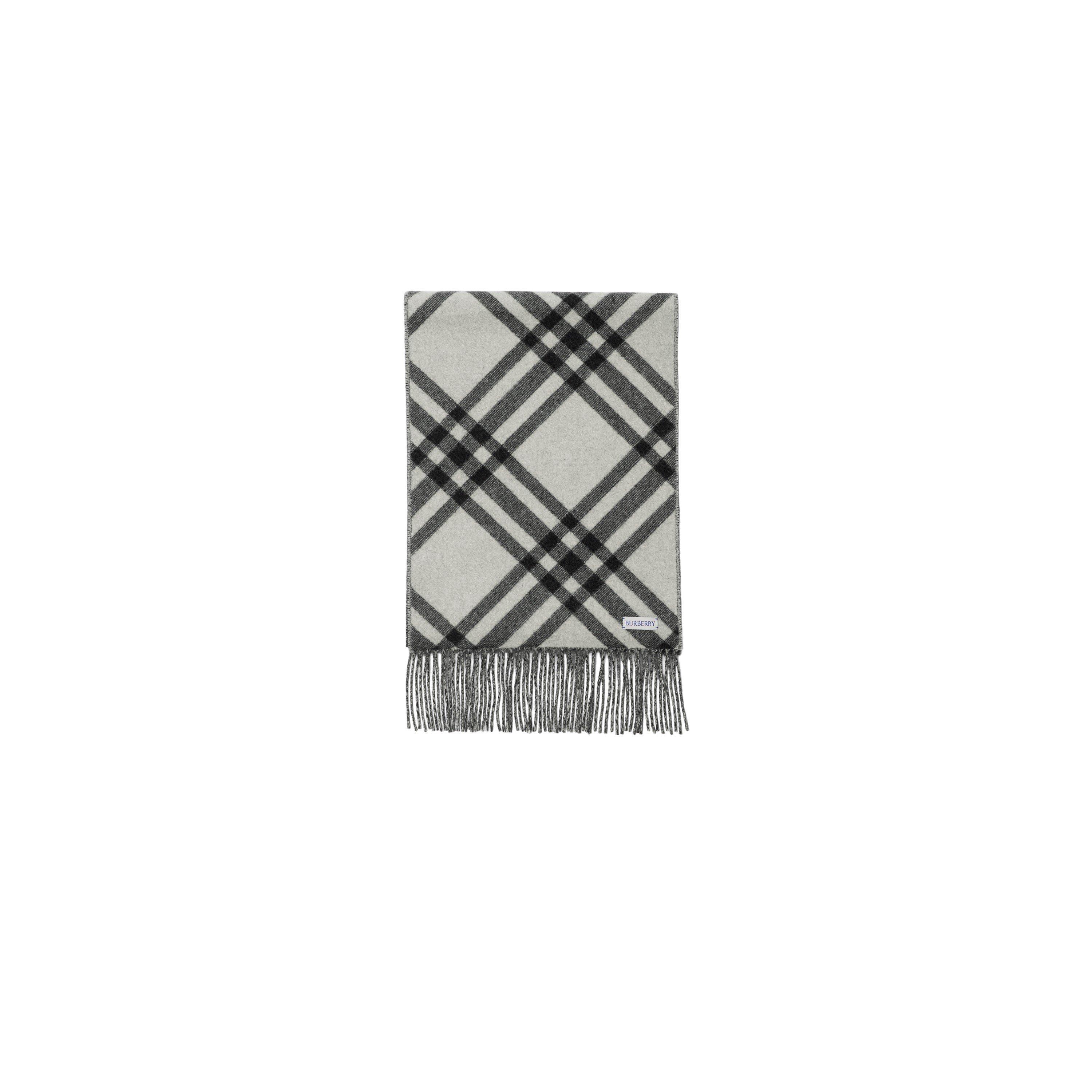 Black - Burberry - Check Scarf - 3