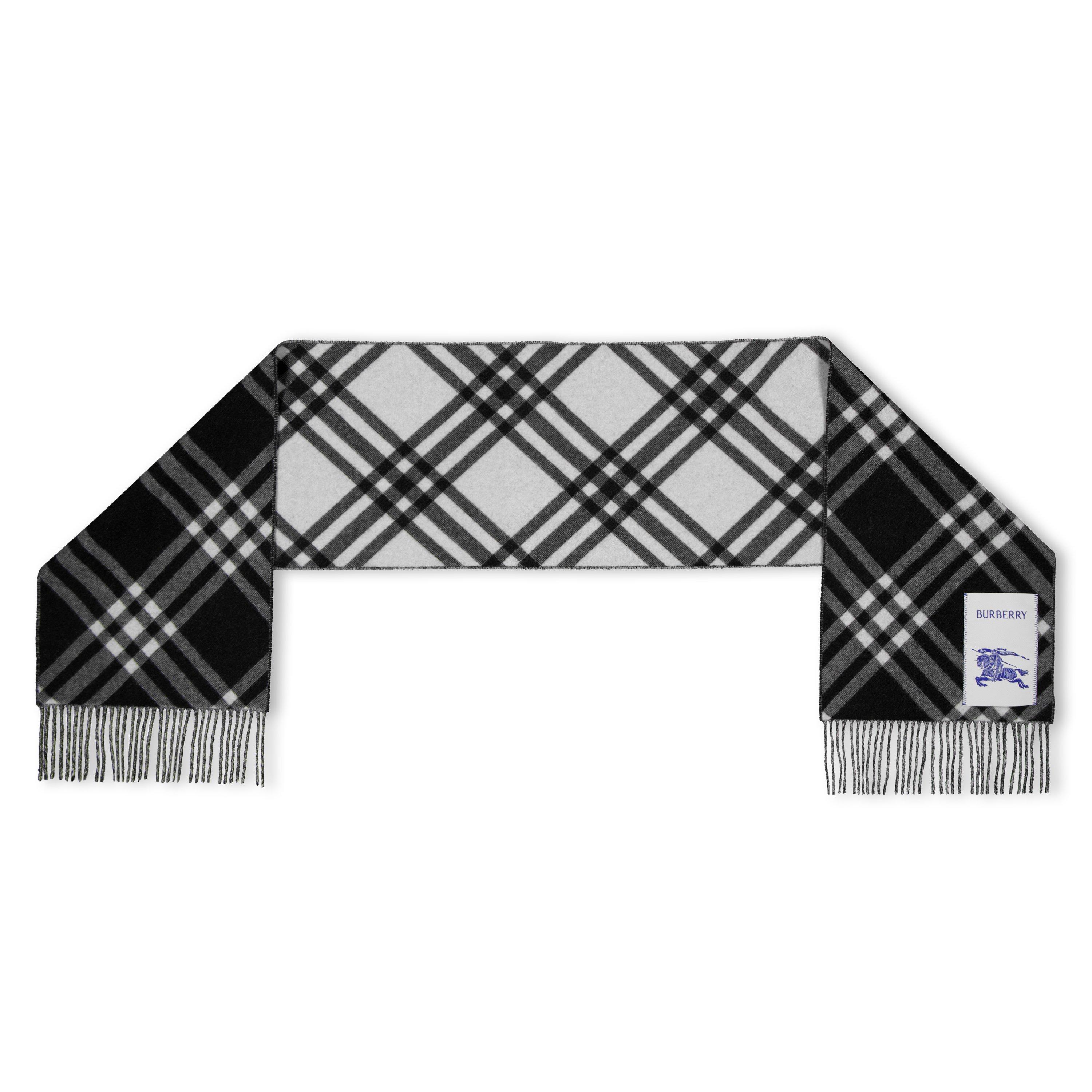 Black - Burberry - Check Scarf - 5