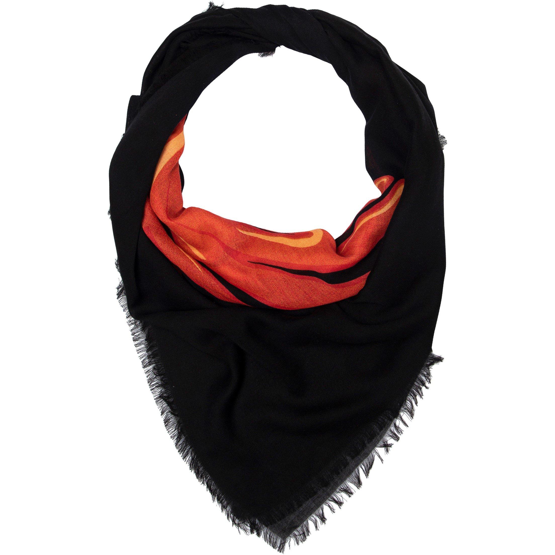 Black - AllSaints - Women's Large Heart Logo Lightweight Scarf - 2