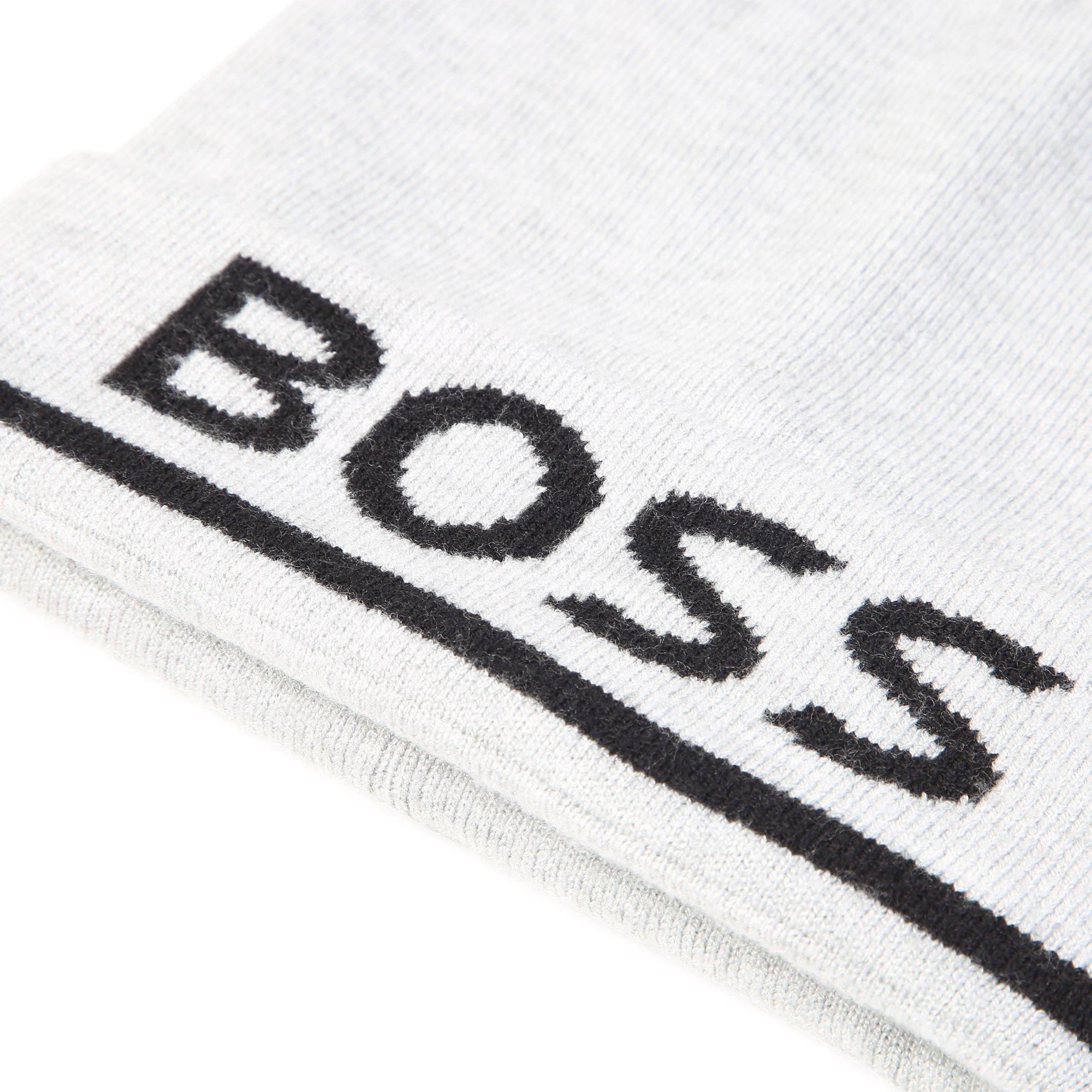 Grijs A32 - Boss - Kids Logo Print Beanie, Bold Logo Beanie - 3
