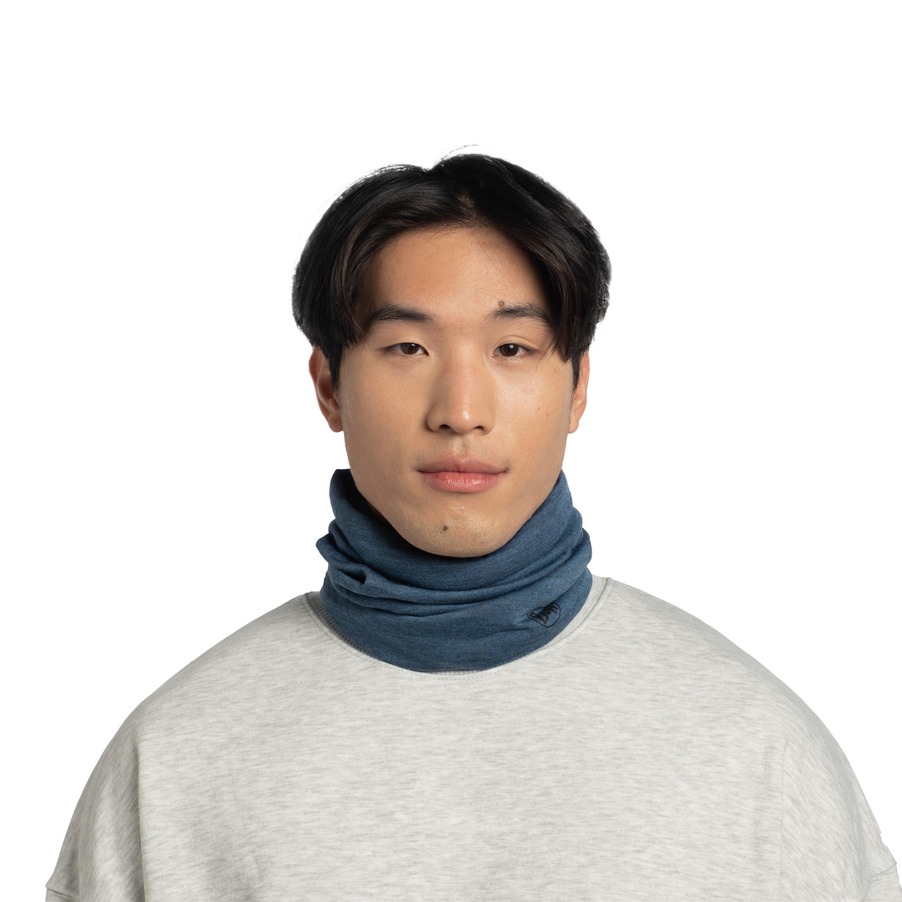 Blue - Buff - Merino Midweight Neckwarmer Adults - 3