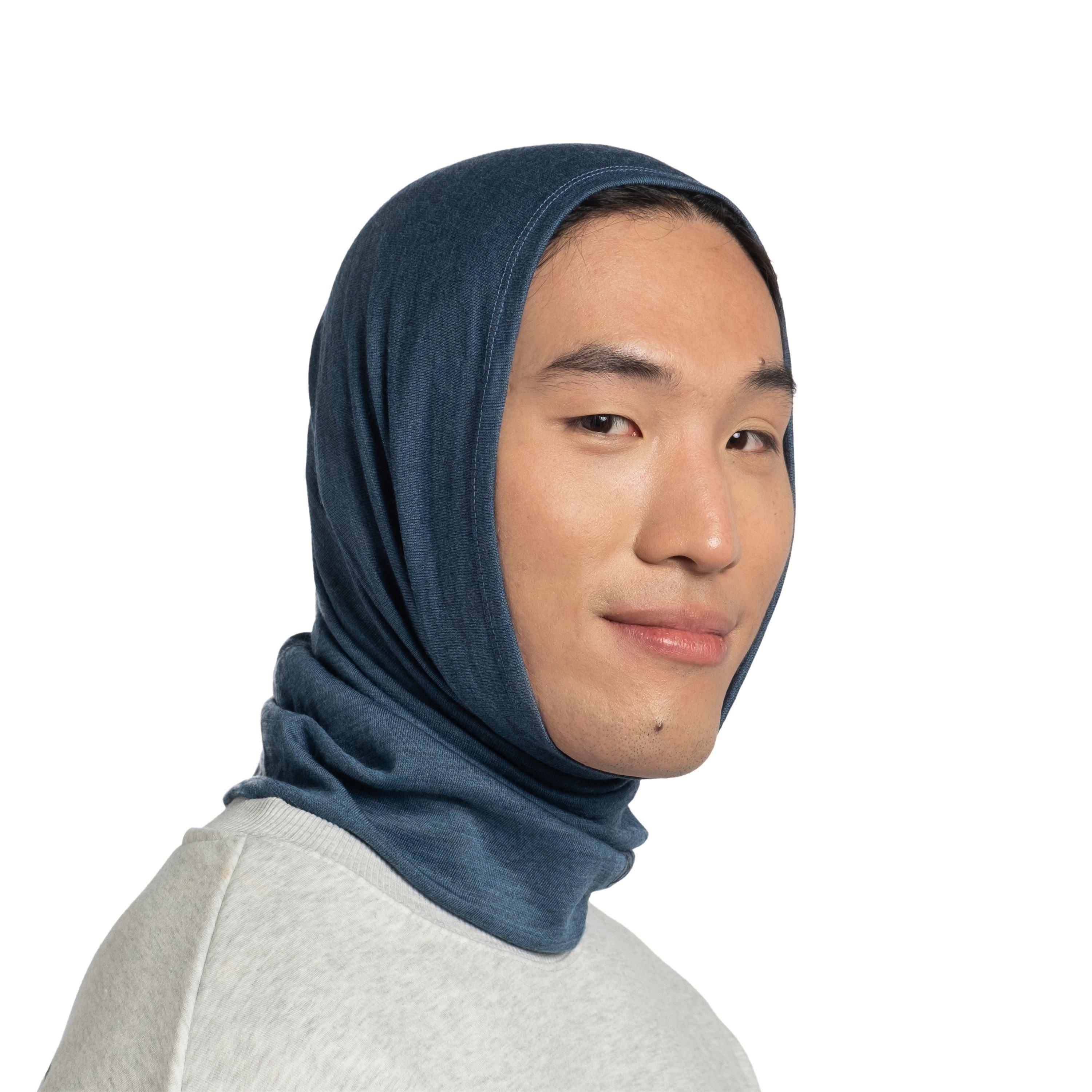 Blue - Buff - Merino Midweight Neckwarmer Adults - 4