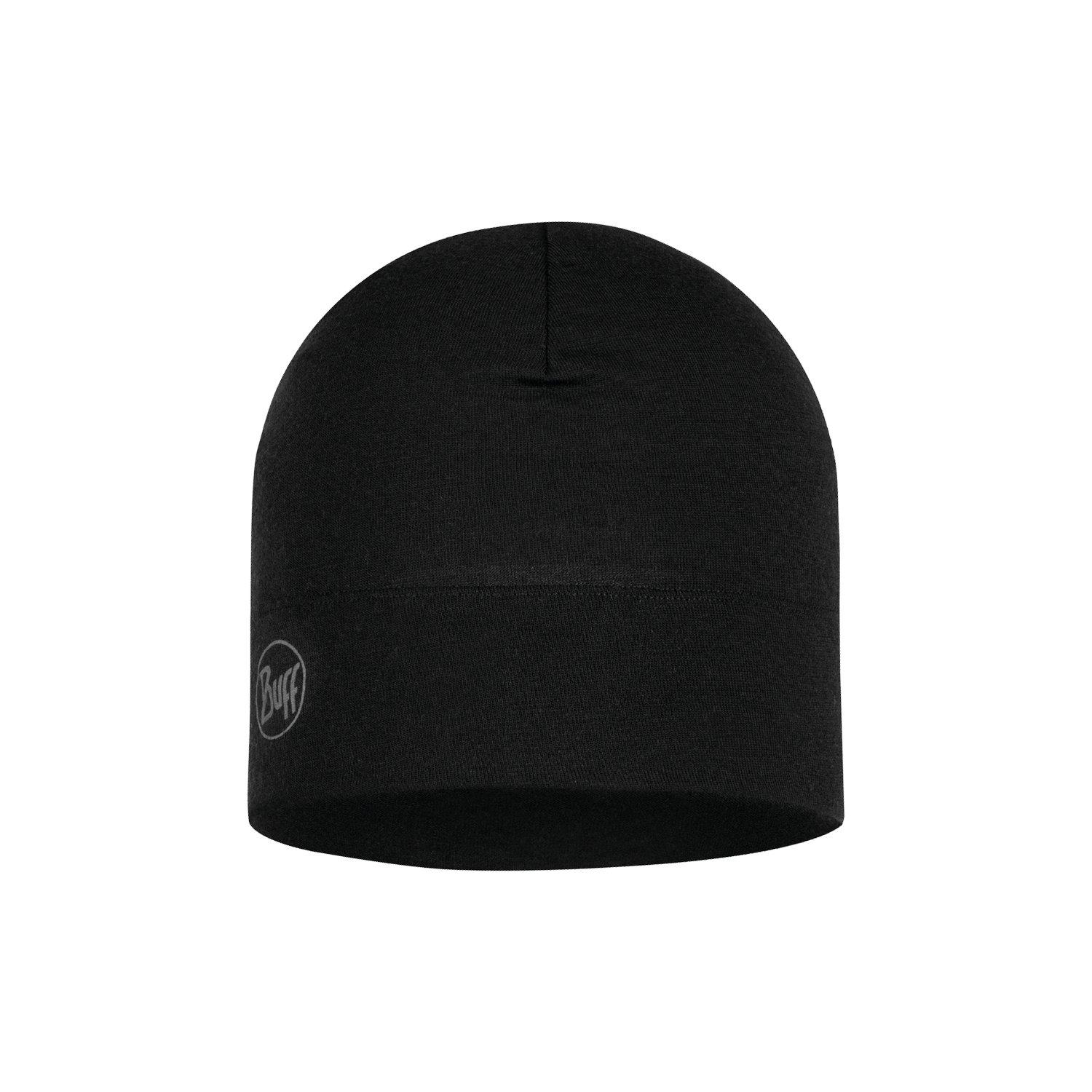 Zwart - Buff - Merino Beanie Adults - 1