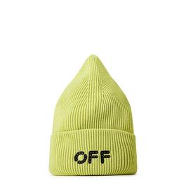 Off White Rib Beanie Ld99