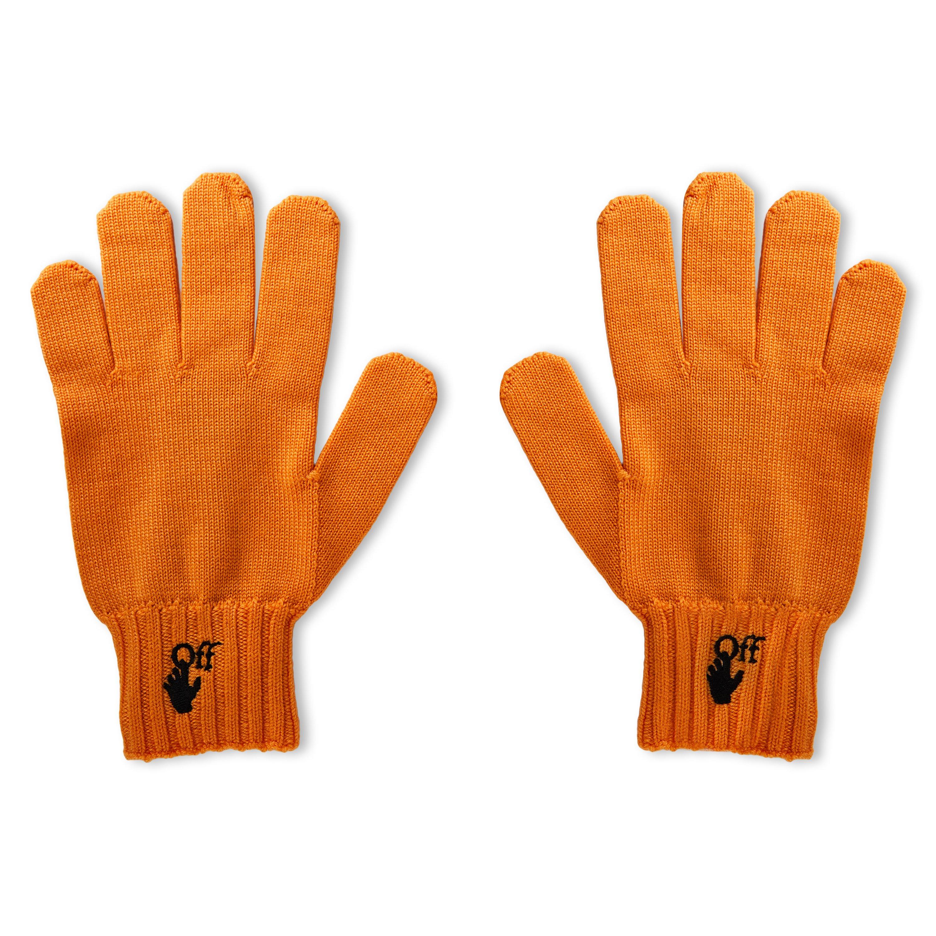Laranja - Off White - Men's Knitted Gloves, Knitted Fabric - 1