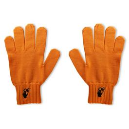 Off White Men's Knitted Gloves, Knitted Fabric