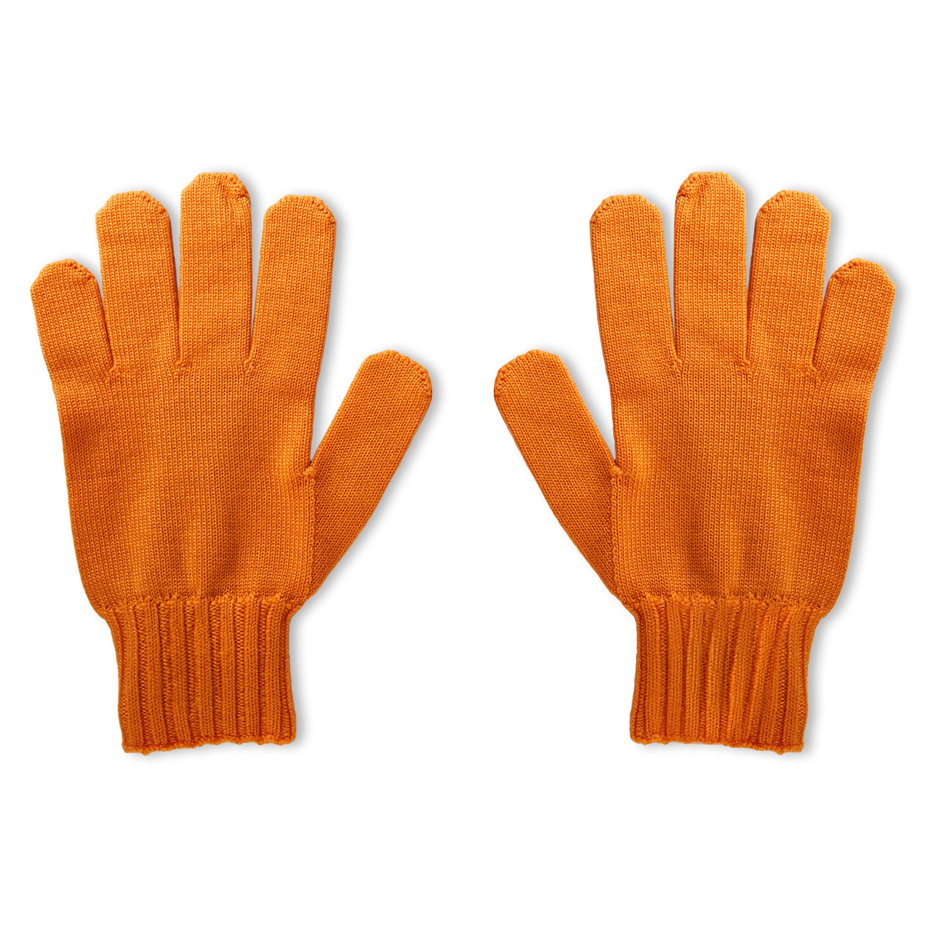 Laranja - Off White - Men's Knitted Gloves, Knitted Fabric - 2
