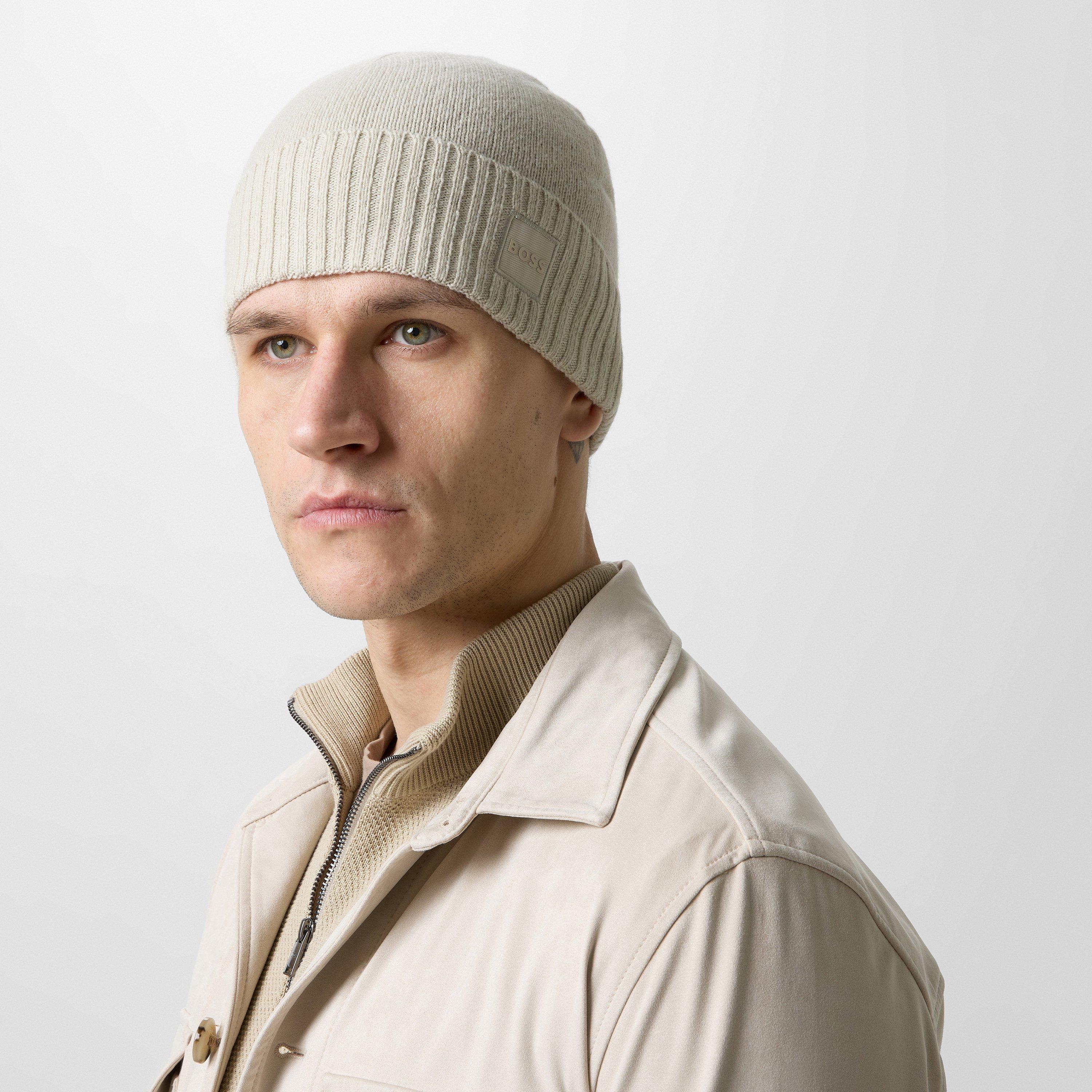 Beige 271 - Boss - Men's Akaio Ribbed Knit Beanie - 2