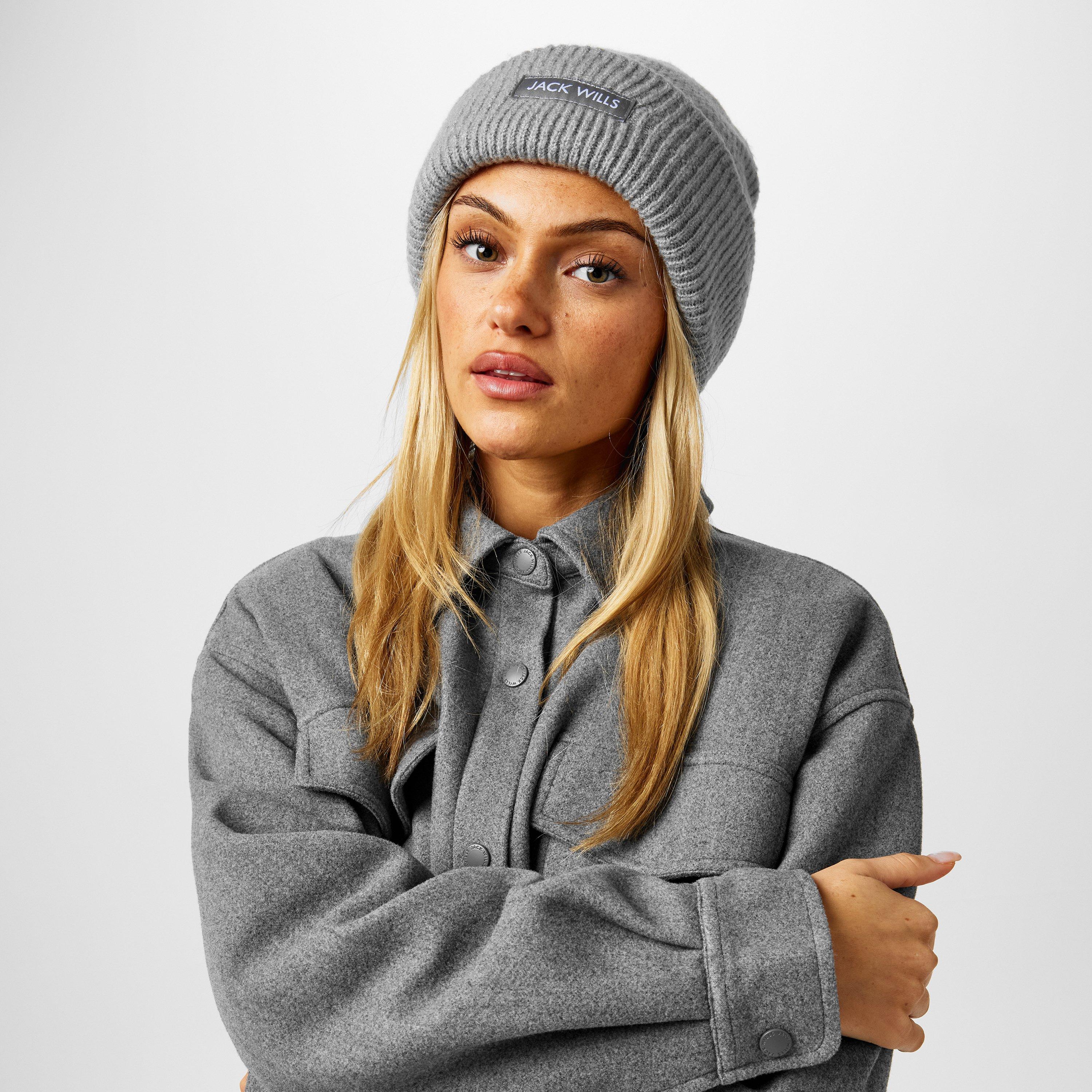 Grey Marl - Jack Wills - Rib Knitted Beanies - 2
