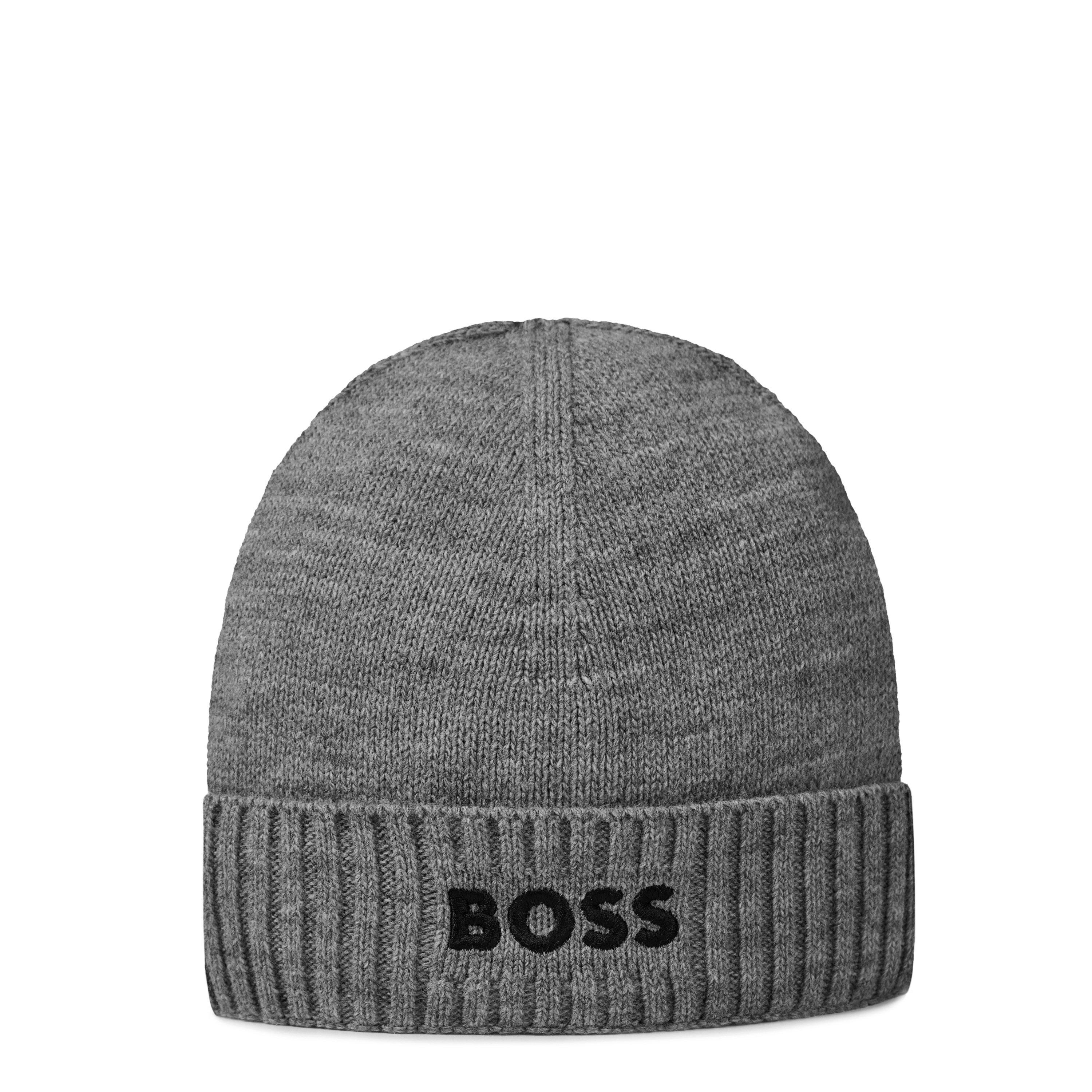 Grau 010 - Boss - Men's Asport Ribbed Trim Beanie - 1