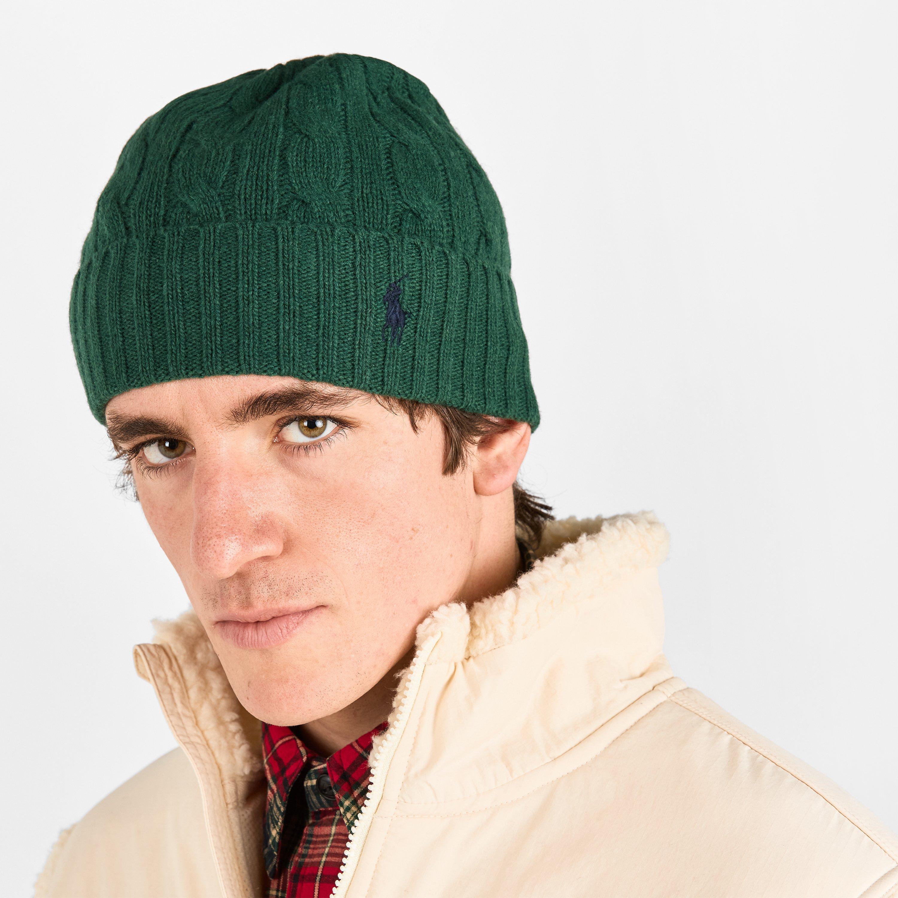 Vintage Pine - Polo Ralph Lauren - Cable Knit Merino Wool-Blend Beanie - 3