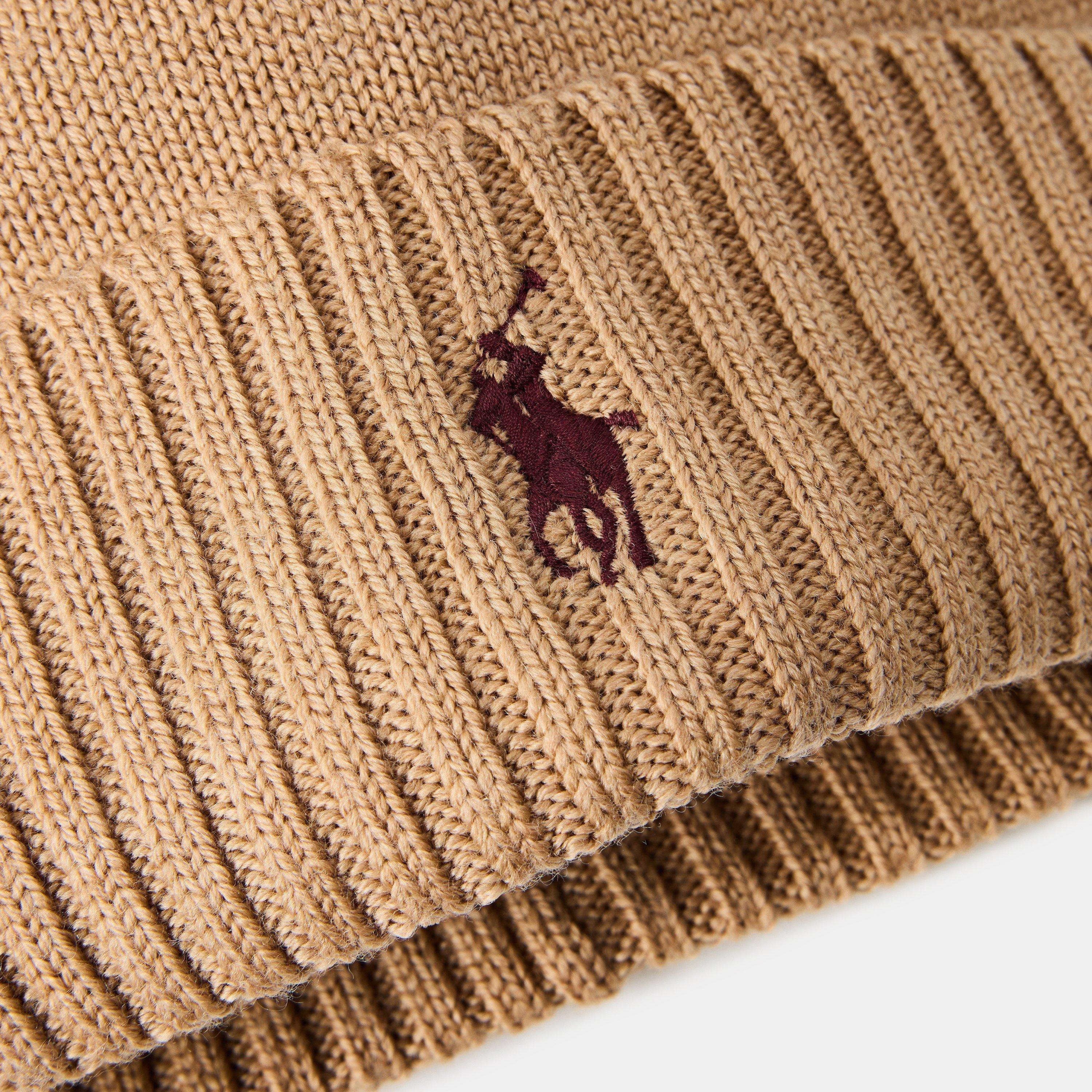 Camel Melange - Polo Ralph Lauren - Pony Merino Wool Beanie - 4