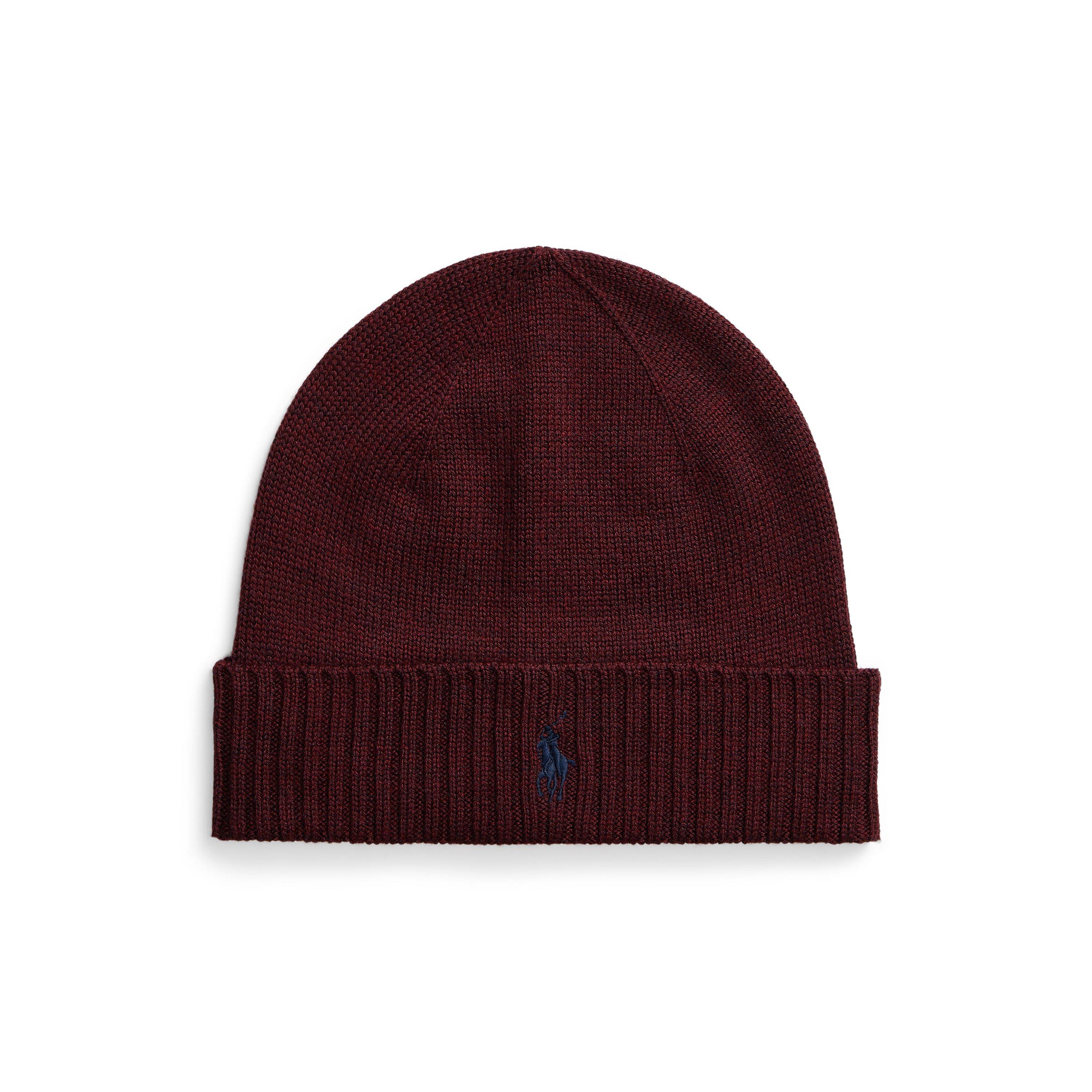 Aged Wine Hthr - Polo Ralph Lauren - Pony Merino Wool Beanie - 1