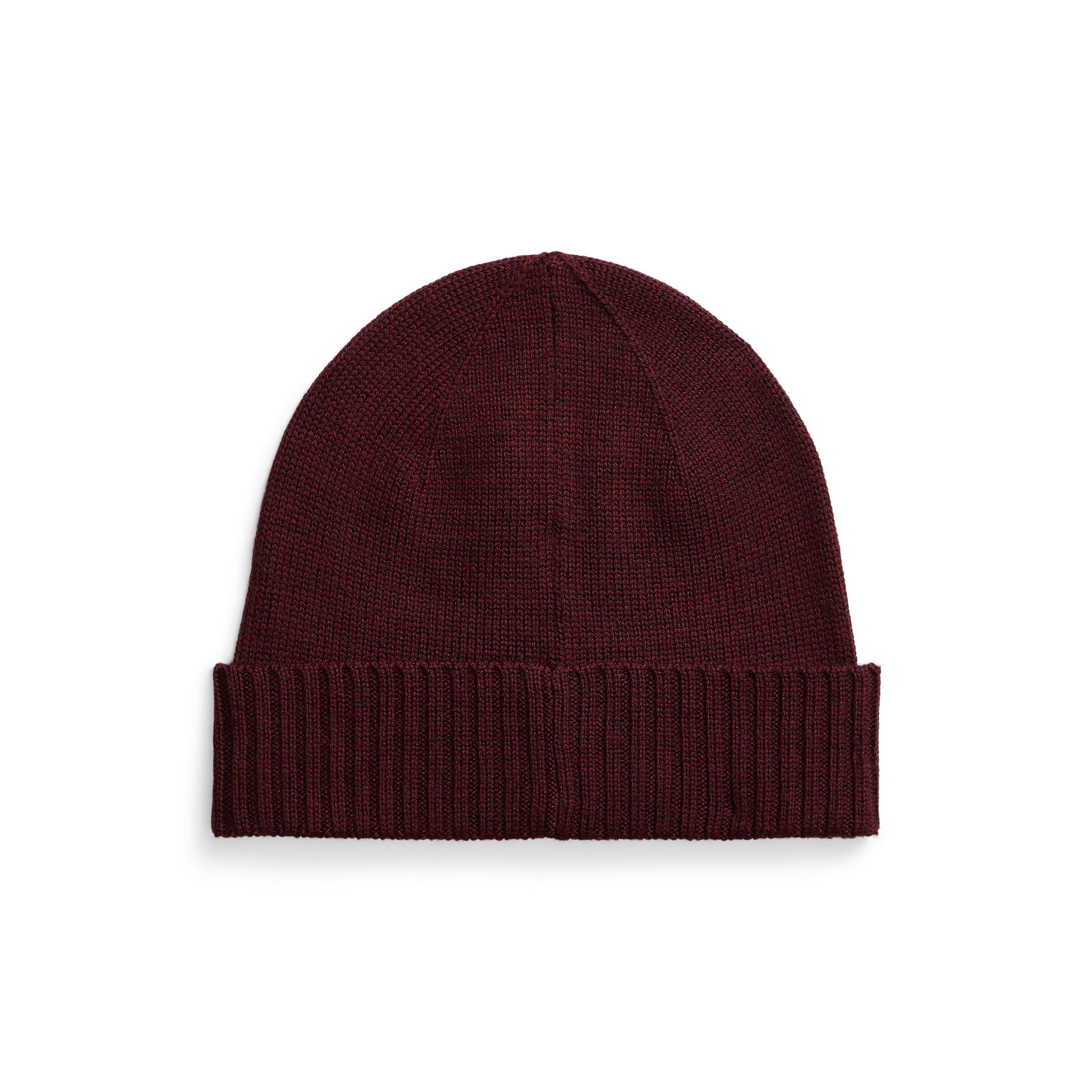 Aged Wine Hthr - Polo Ralph Lauren - Pony Merino Wool Beanie - 2