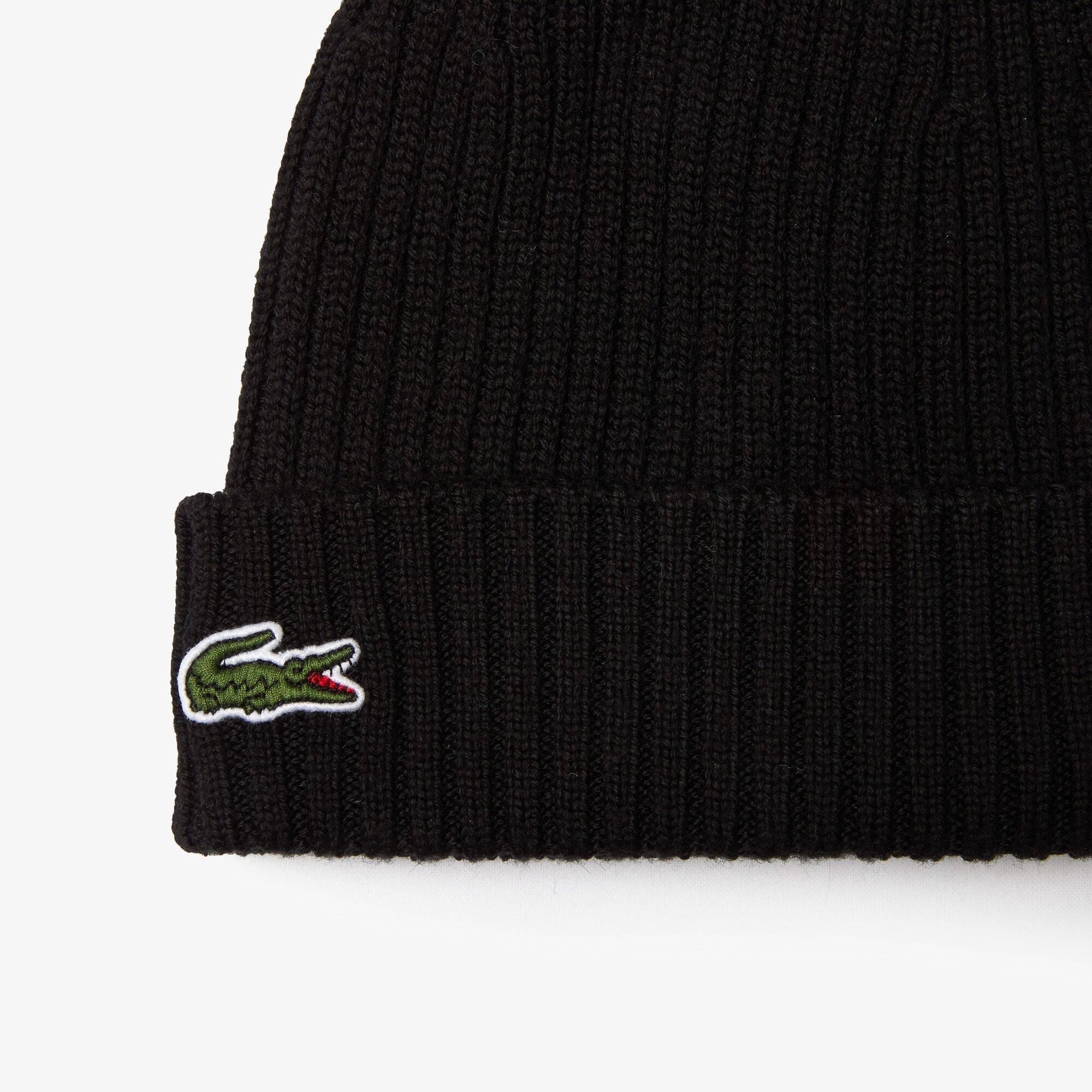 Schwarz 031 - Lacoste - Men's Ribbed Knitted Beanie - 3