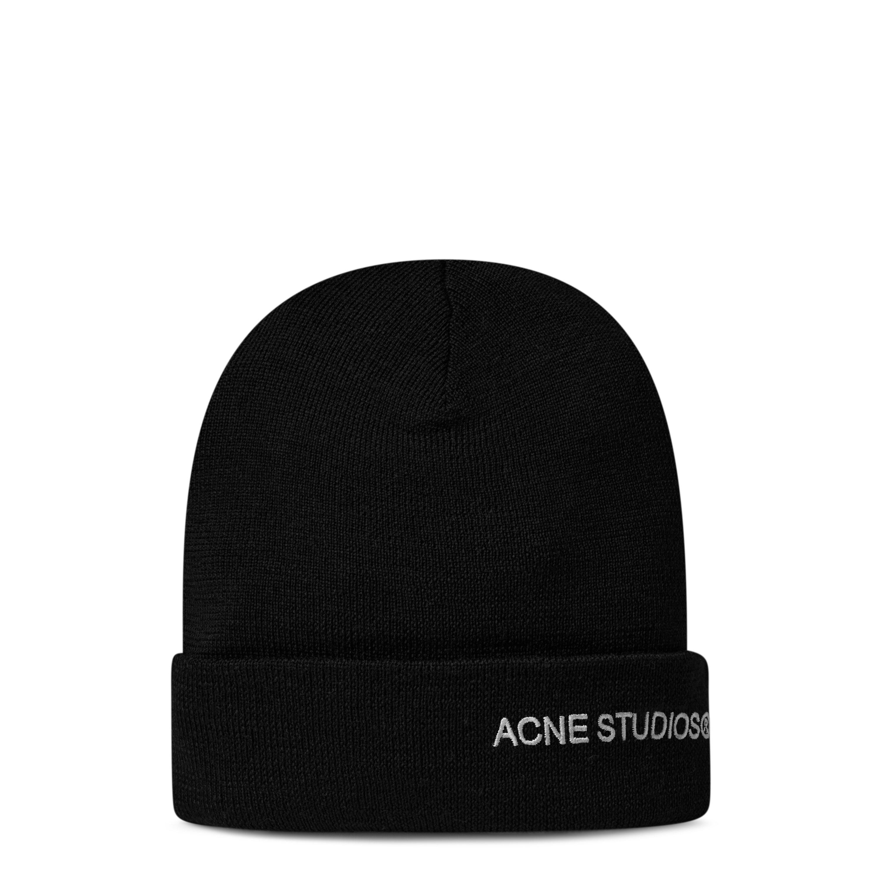 Black - Acne Studios - Men's Logo Beanie - 1