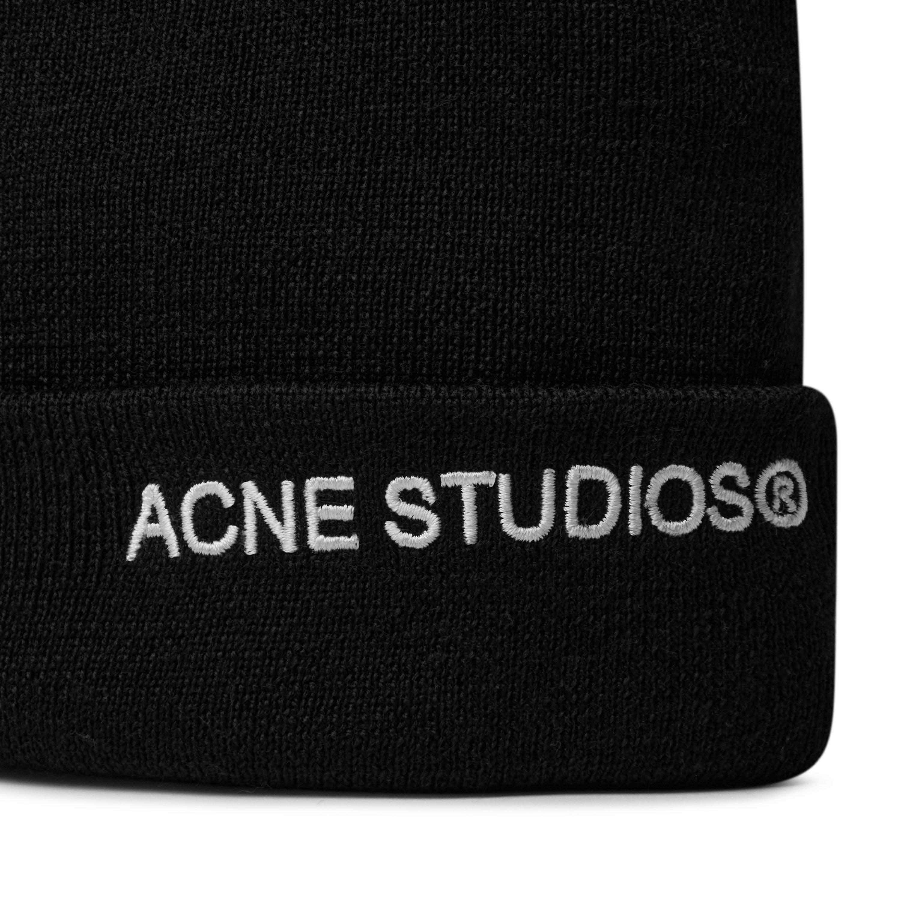 Black - Acne Studios - Men's Logo Beanie - 4