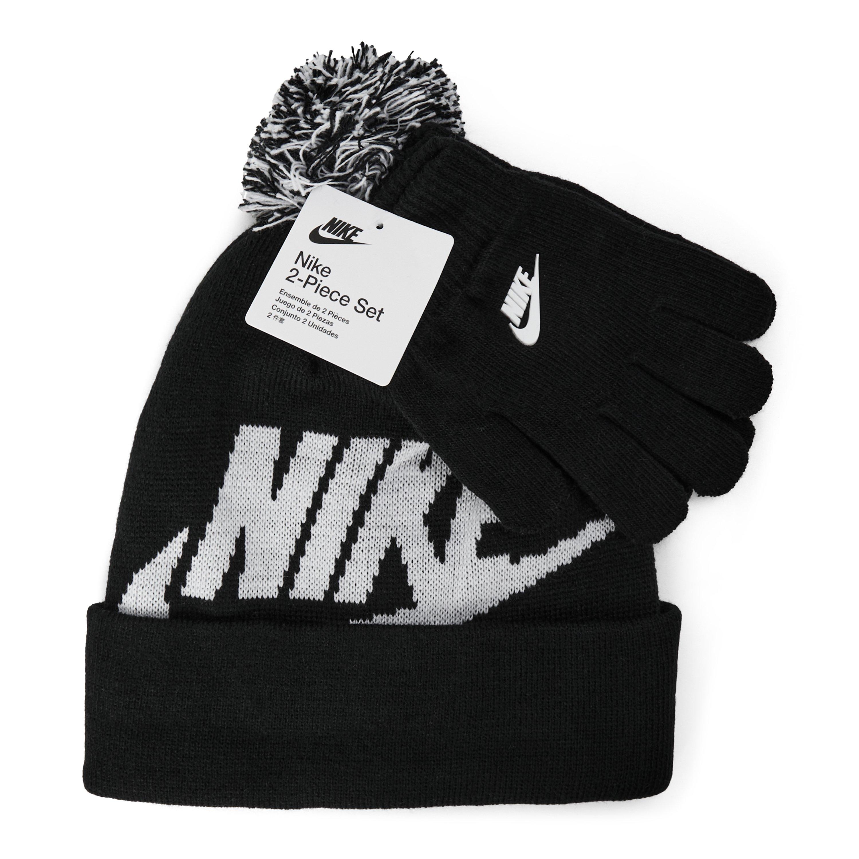 Sort/Hvid - Nike - Hat/Glove Set Juniors - 4