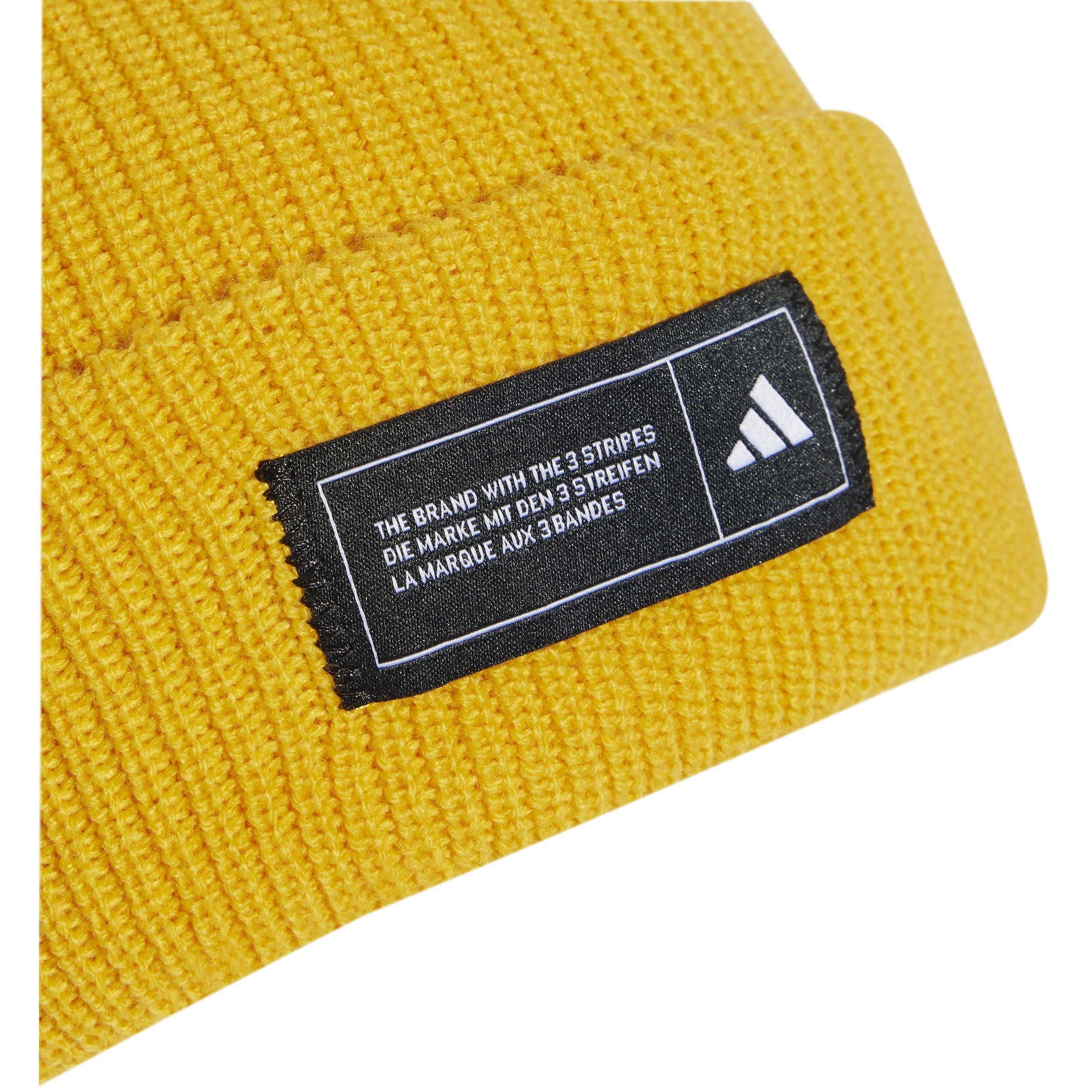 Gld/Blk/Whit - adidas - Essentials Cuffed Beanie Adults - 3