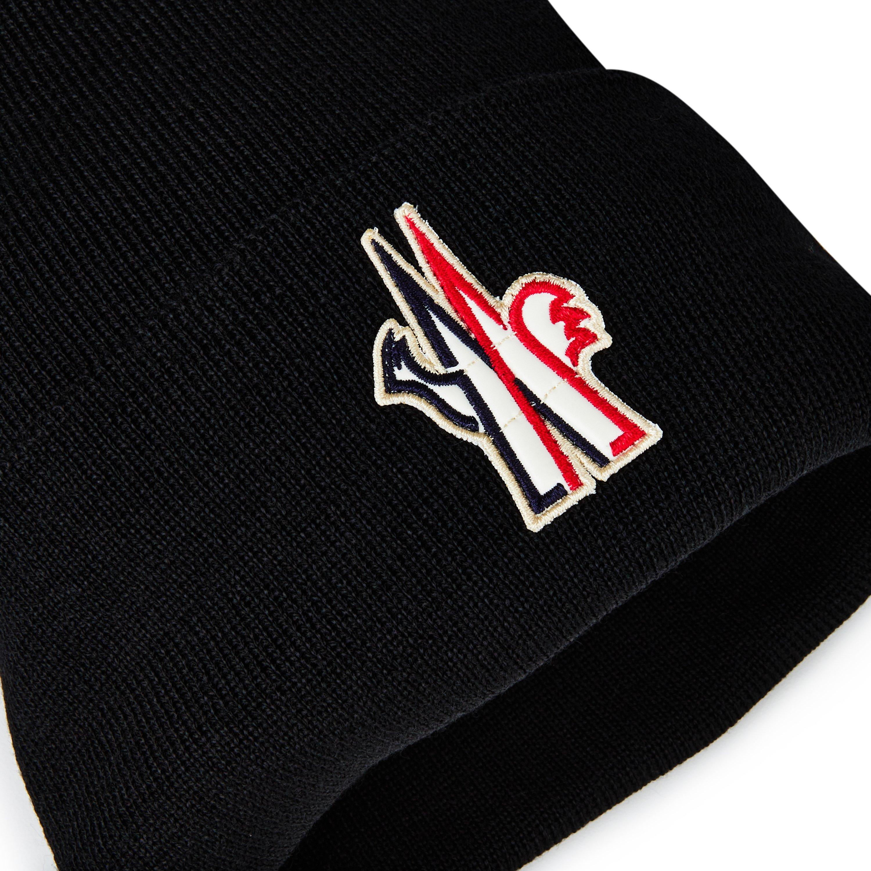 Black 999 - Moncler - Pure Wool Beanie - 4