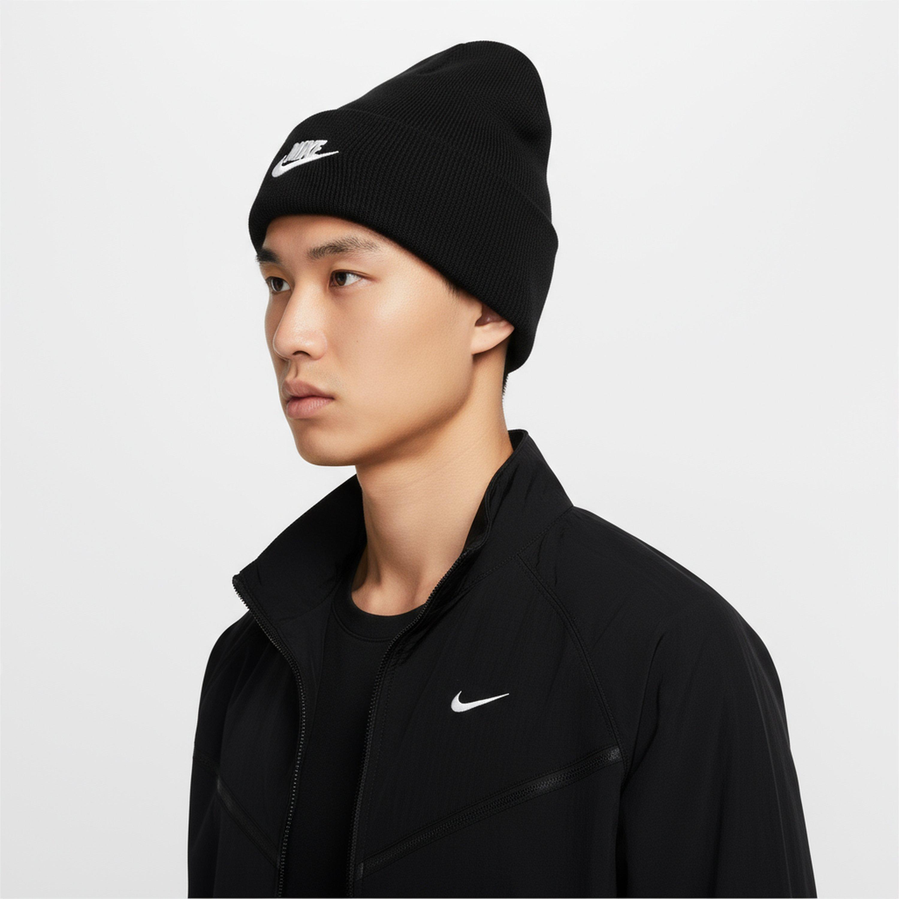 Sort/Hvid - Nike - NSW Peak Beanie Sn71 - 4