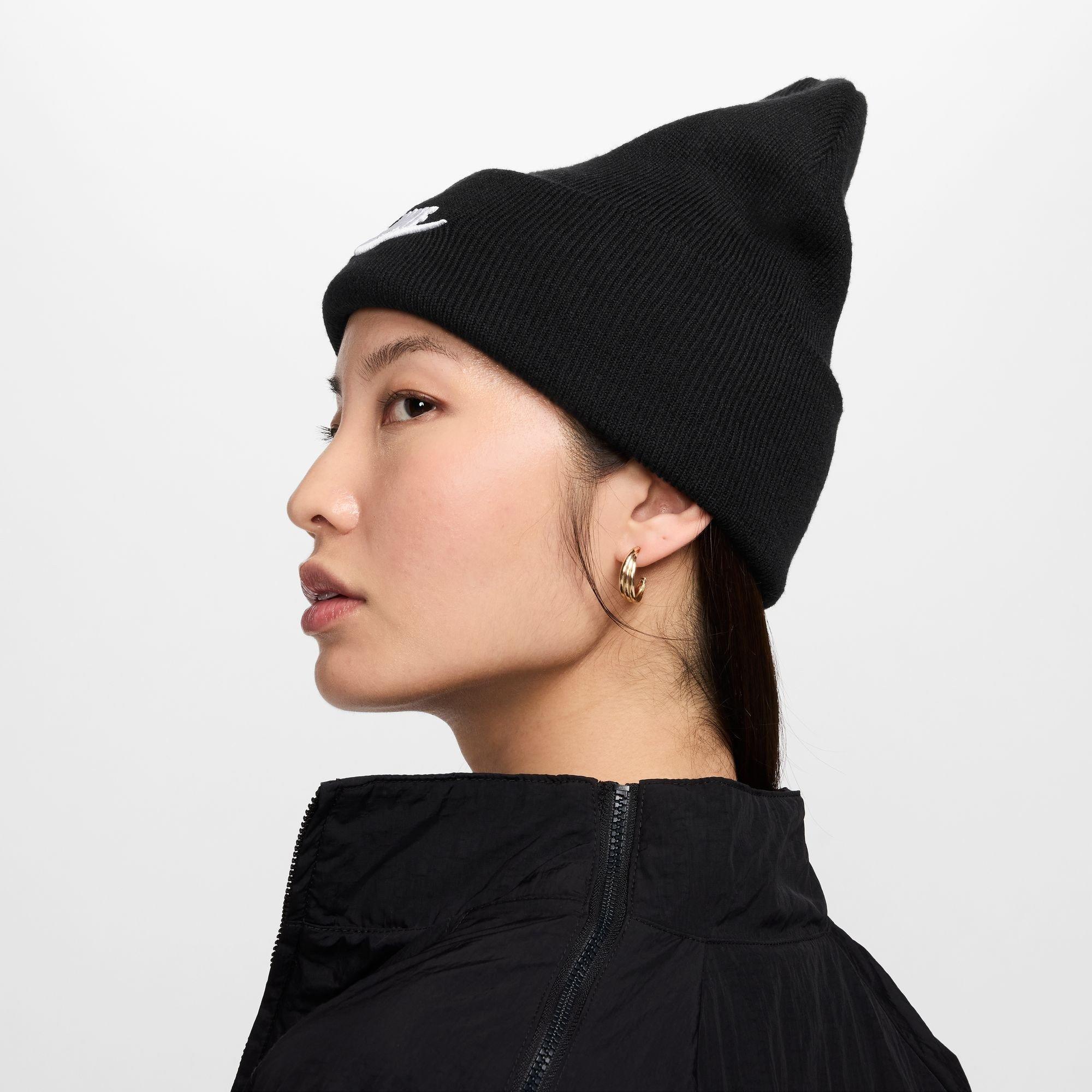 Black/White - Nike - Peak Beanie - 4