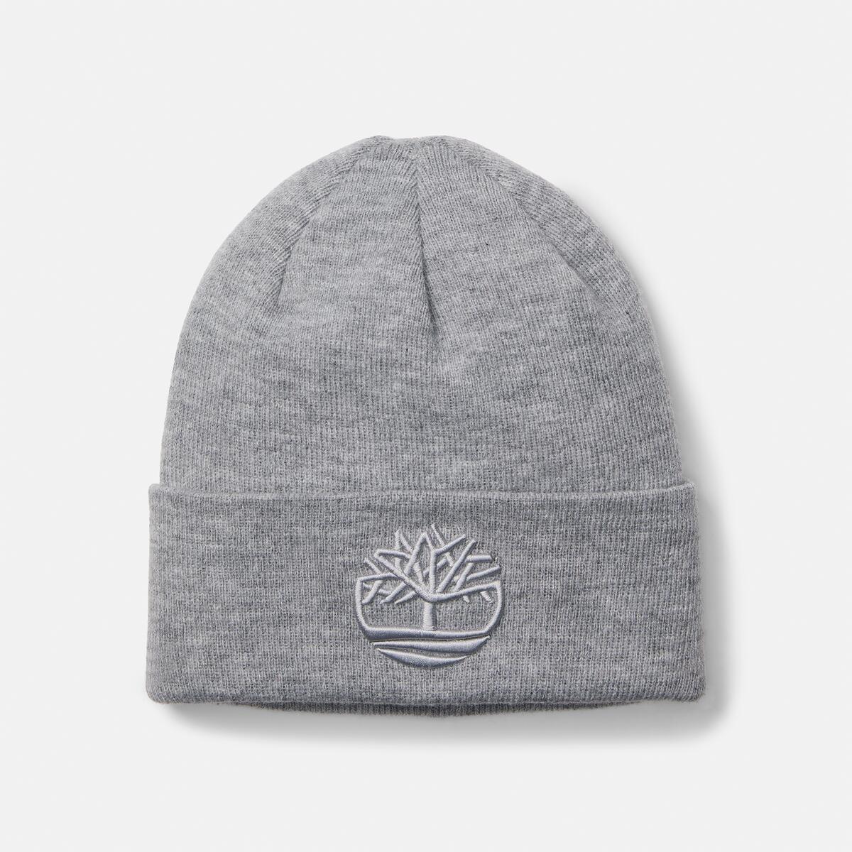 Timberland Men's Logo Ribbed Soft-Touch Beanie - Med Grey - Mens