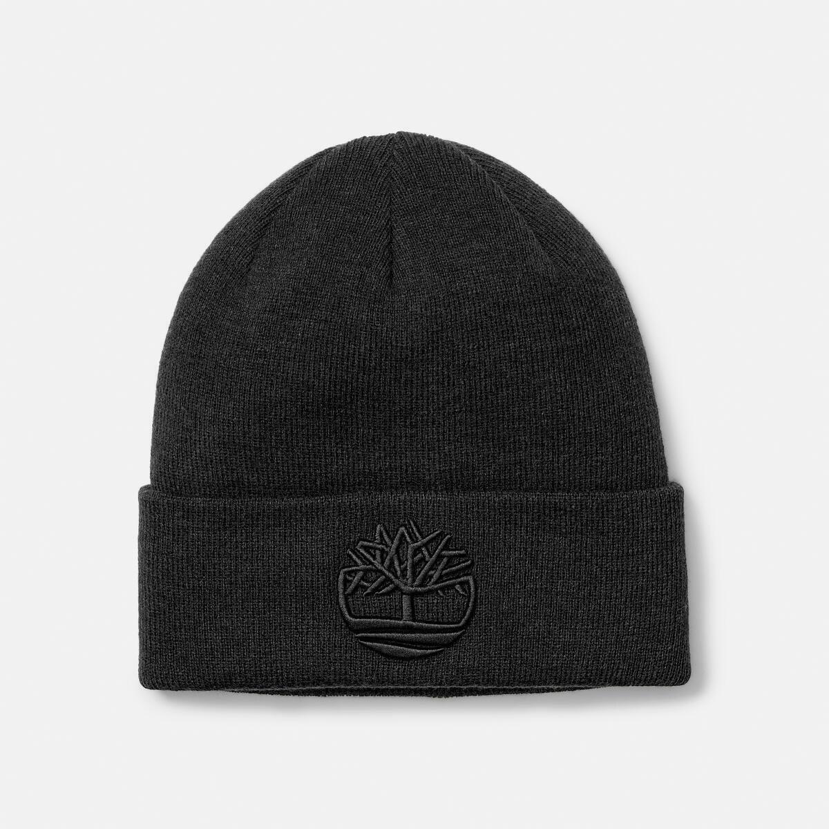 Timberland Men's Logo Ribbed Soft-Touch Beanie - Black - Mens