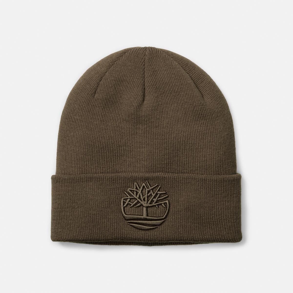 Timberland Men's Logo Ribbed Soft-Touch Beanie - Choco Chip - Mens