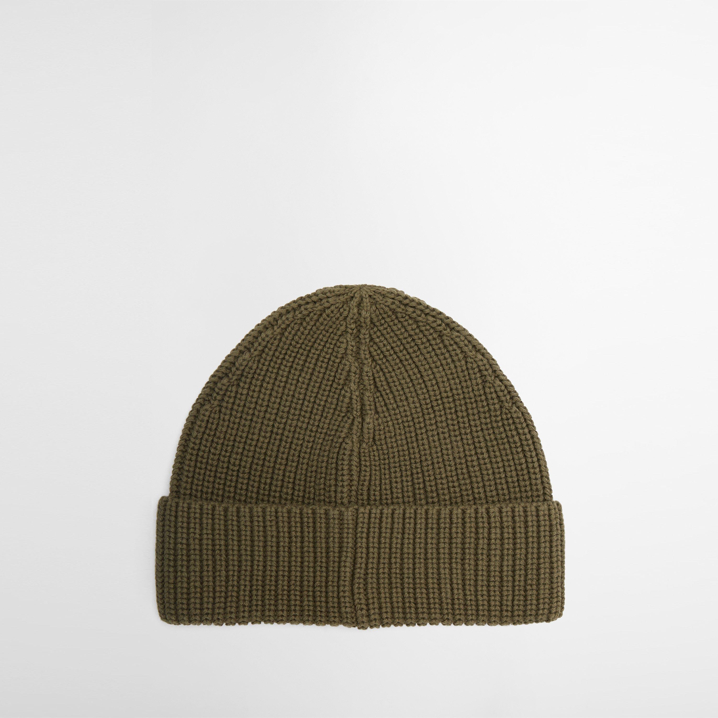 Olive - Barbour - Cascade Wool-Cotton Blend Beanie - 2