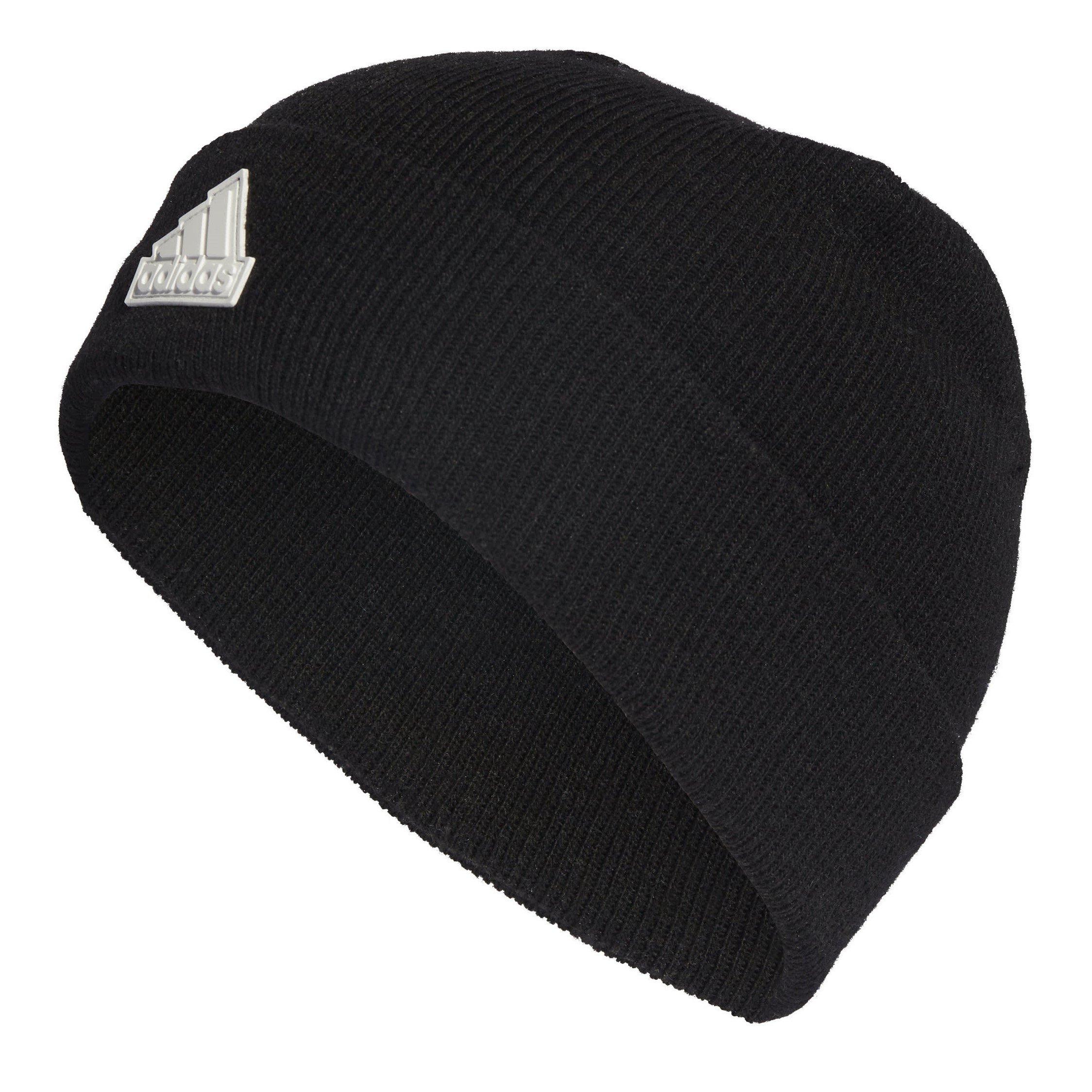 Adidas Women's Logo Beanie Hat - Black/White - Ladies