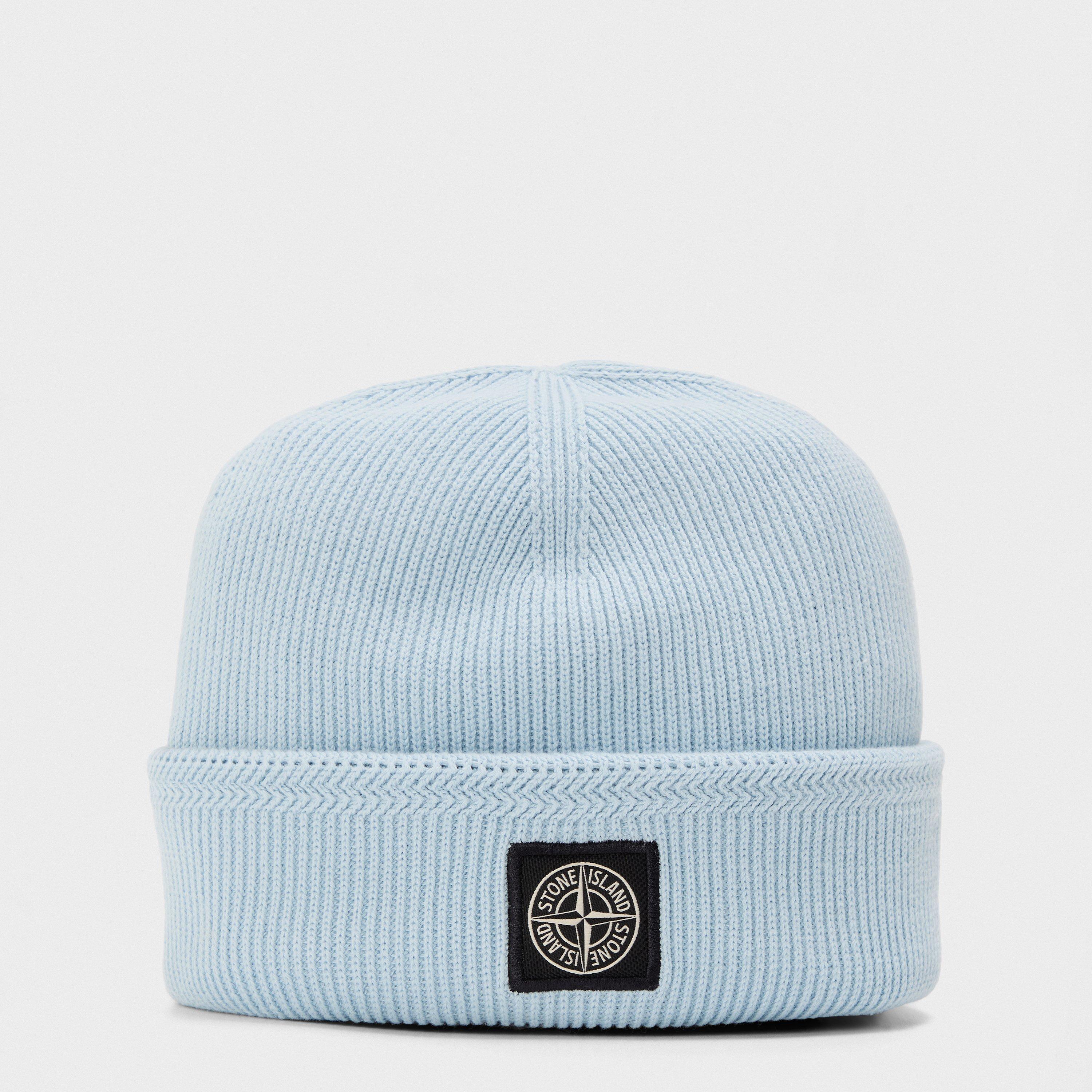 Sky Blue V0041 - Stone Island - Men's Patch Beanie - 1