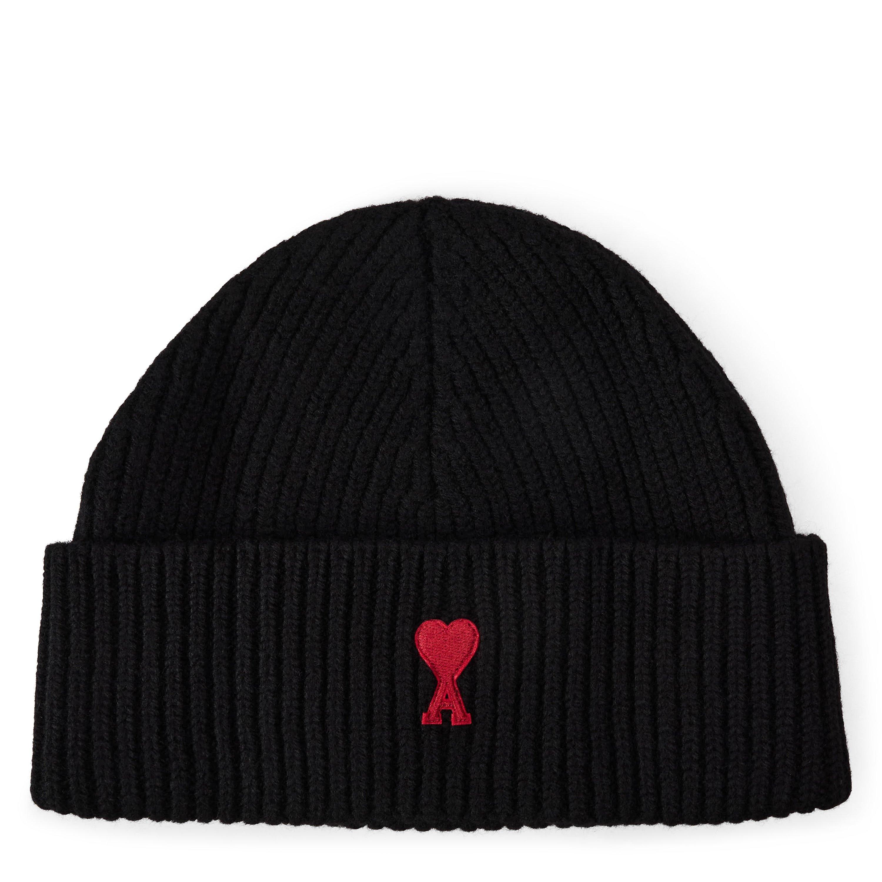 Black/Red - Ami Paris - Ami ADC Beanie 64 - 1