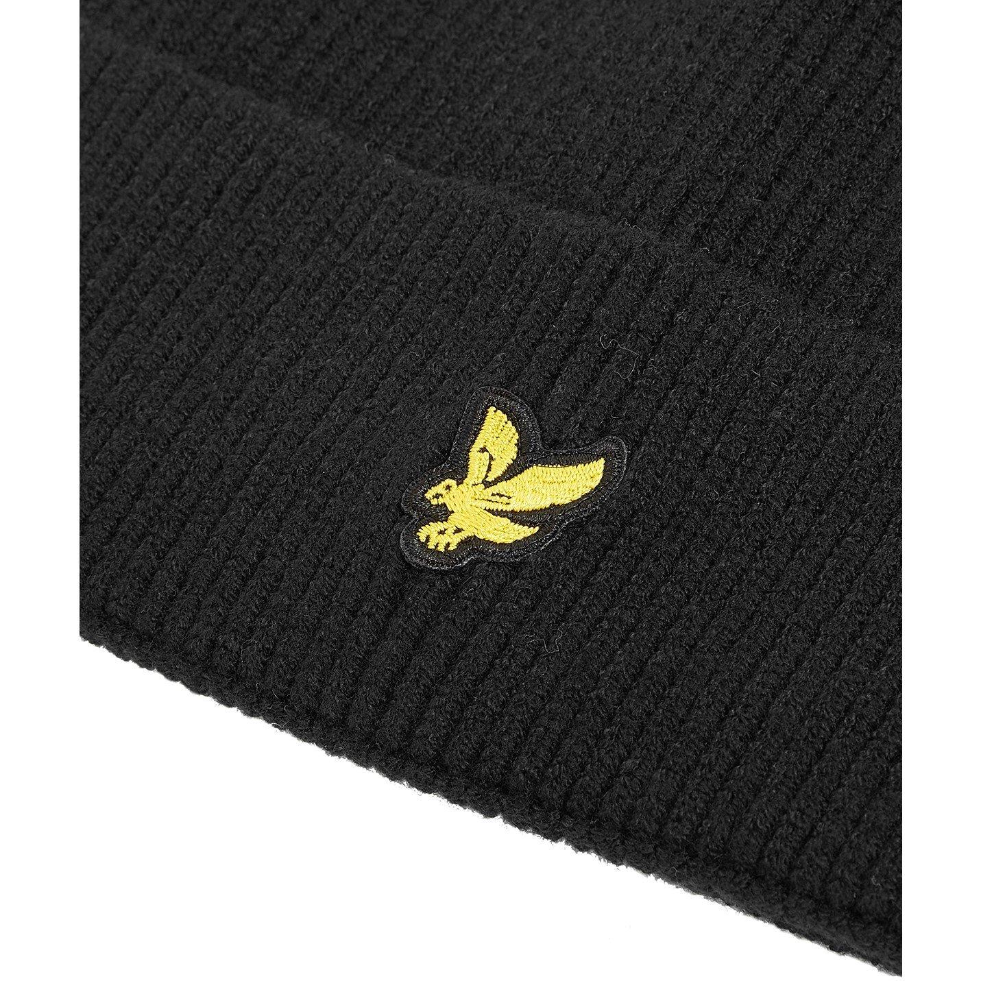 Black Z865 - Lyle and Scott - Kids' Logo Beanie - 3