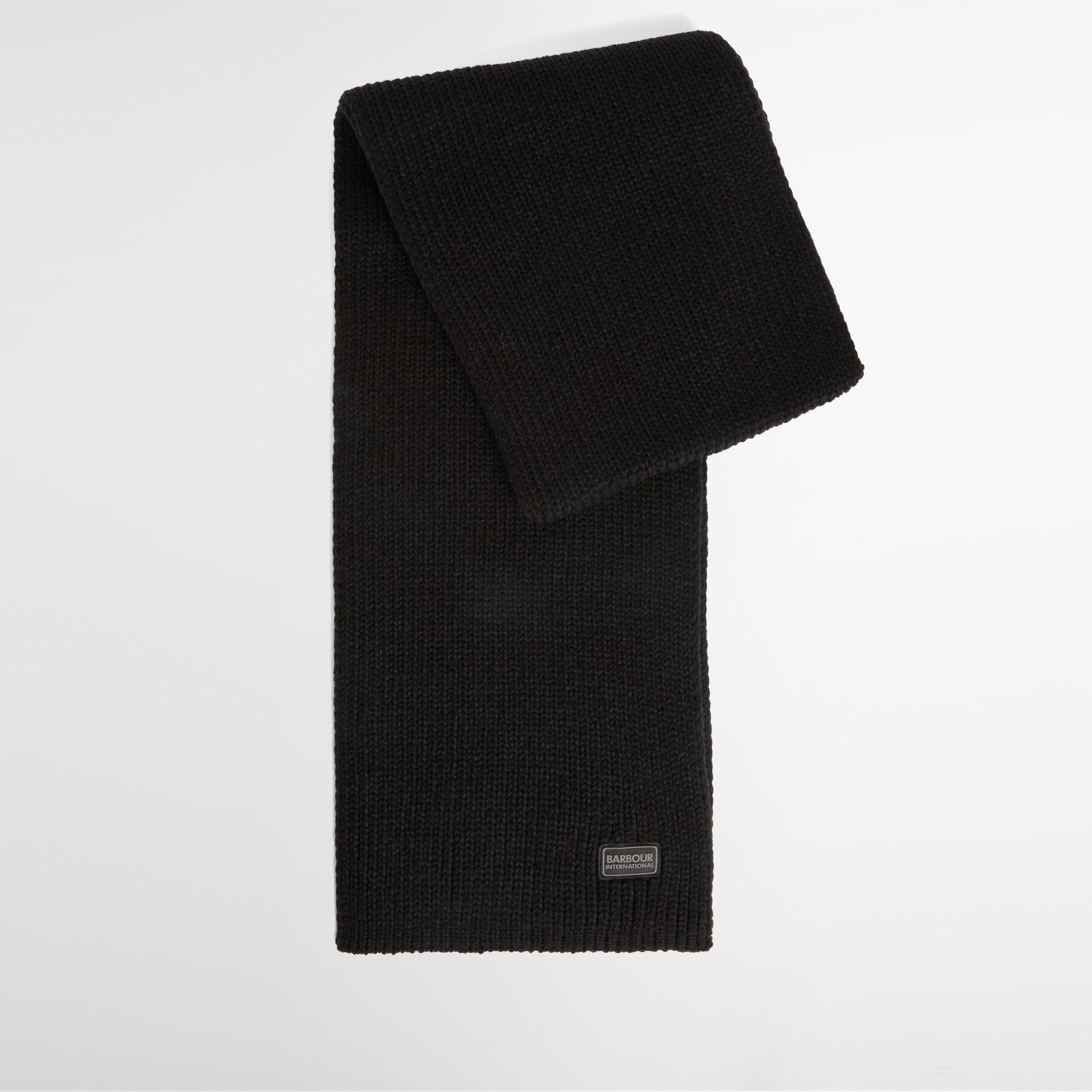 Black - Barbour International - Men's Sweeper Legacy Beanie and Scarf Gift Set - 3