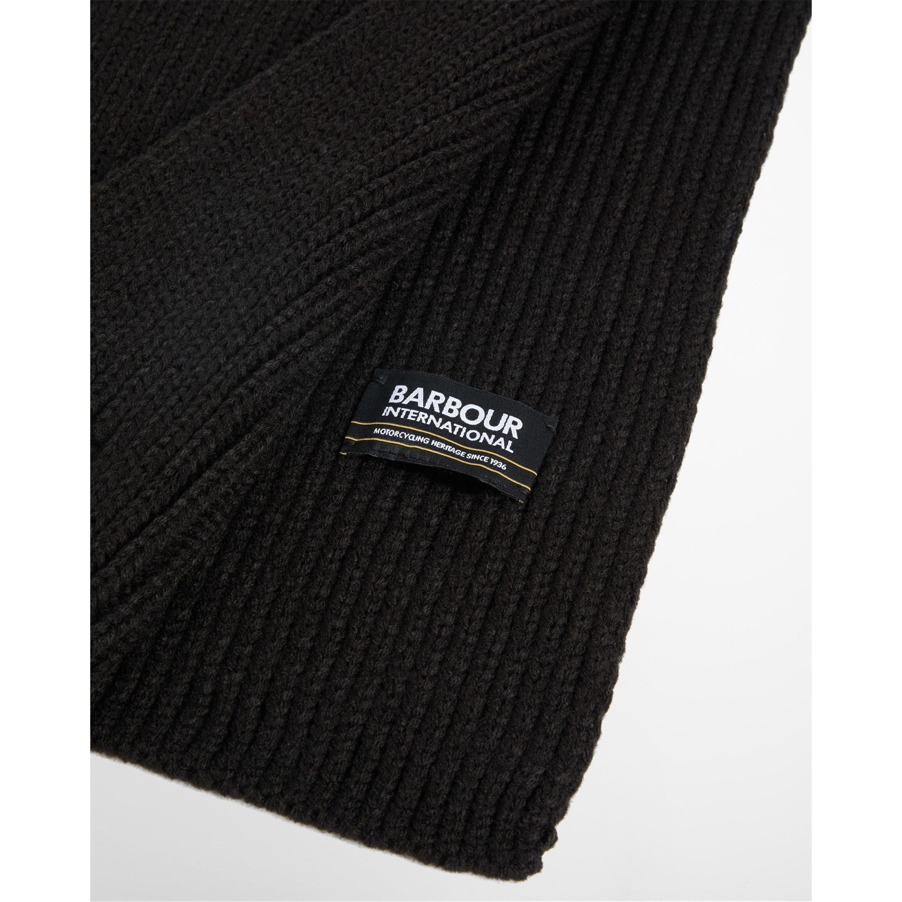 Black - Barbour International - Men's Sweeper Legacy Beanie and Scarf Gift Set - 6