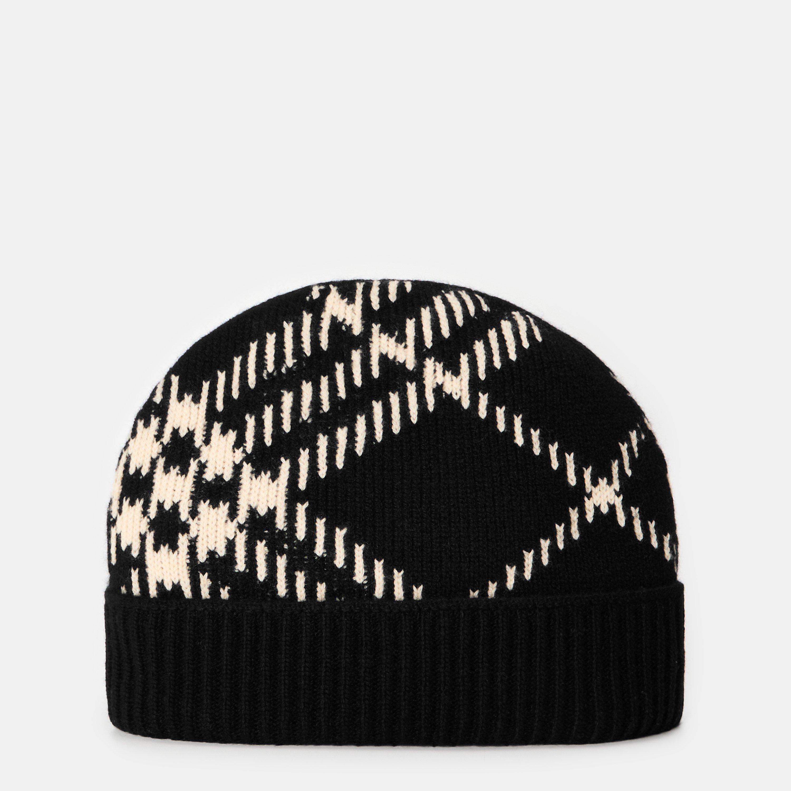 Black/Calico - Burberry - Adults Burb Check Beanie - 1