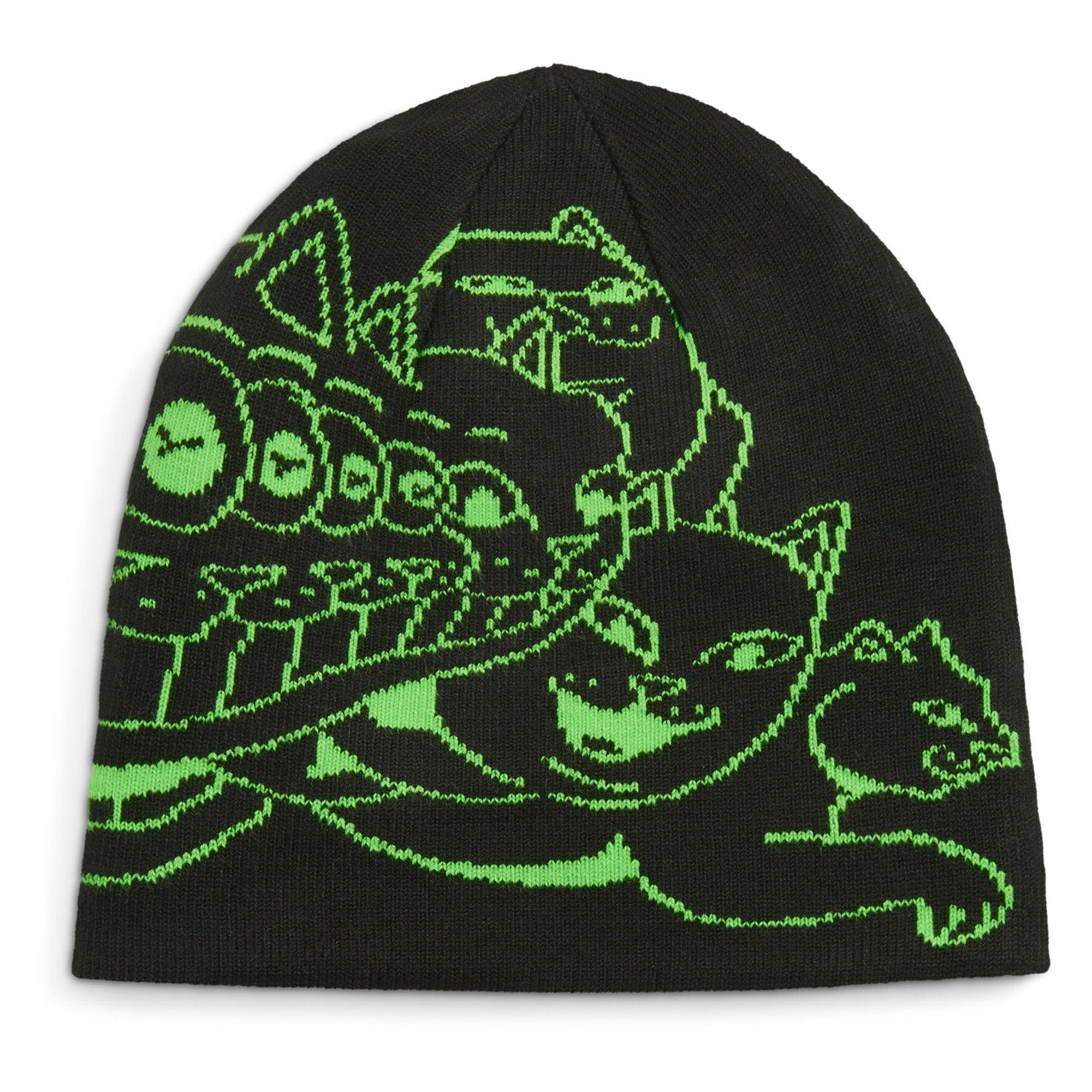 Zwart/Groen - Puma - Men's X Ripndip Reversible Skull Beanie - 2