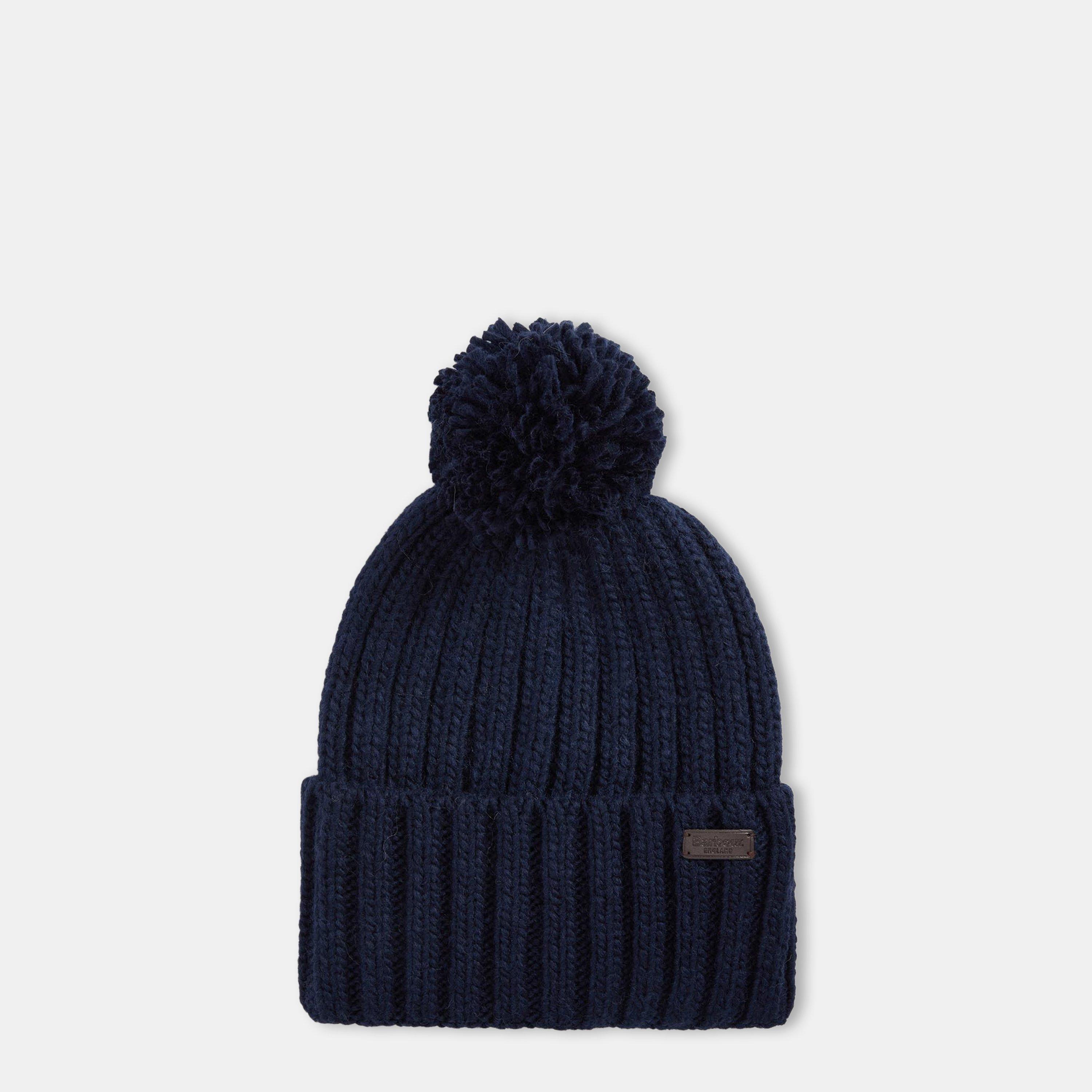 Navy - Barbour - Kelson Wool Mix Pom Beanie - 1