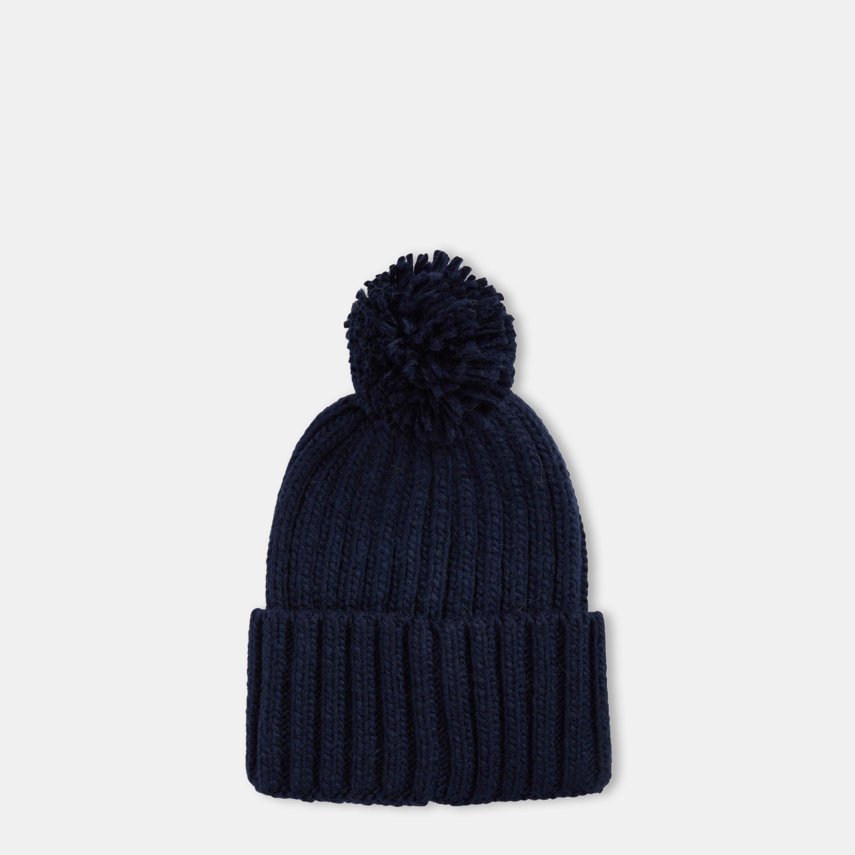 Navy - Barbour - Kelson Wool Mix Pom Beanie - 2