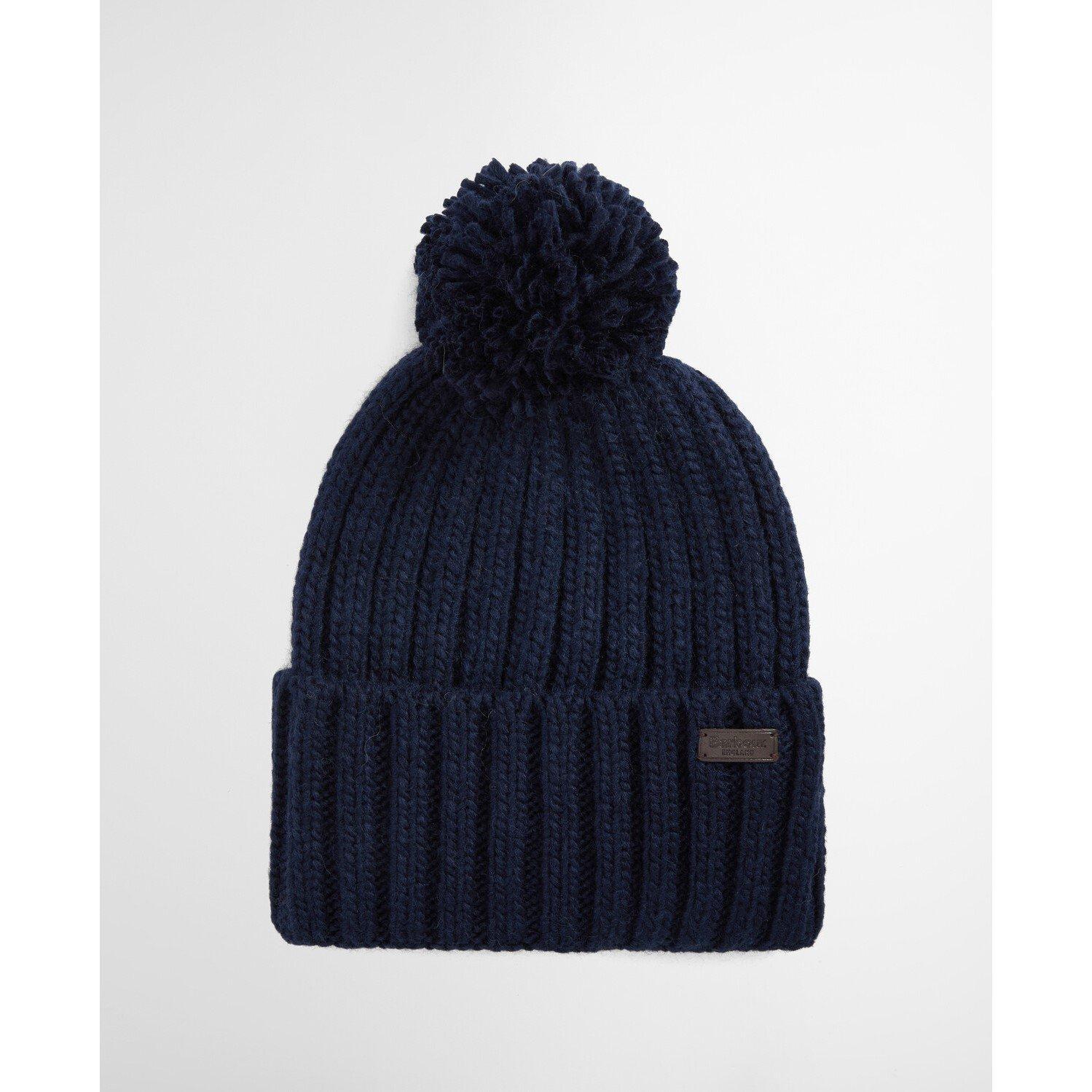 Navy - Barbour - Kelson Wool Mix Pom Beanie - 1