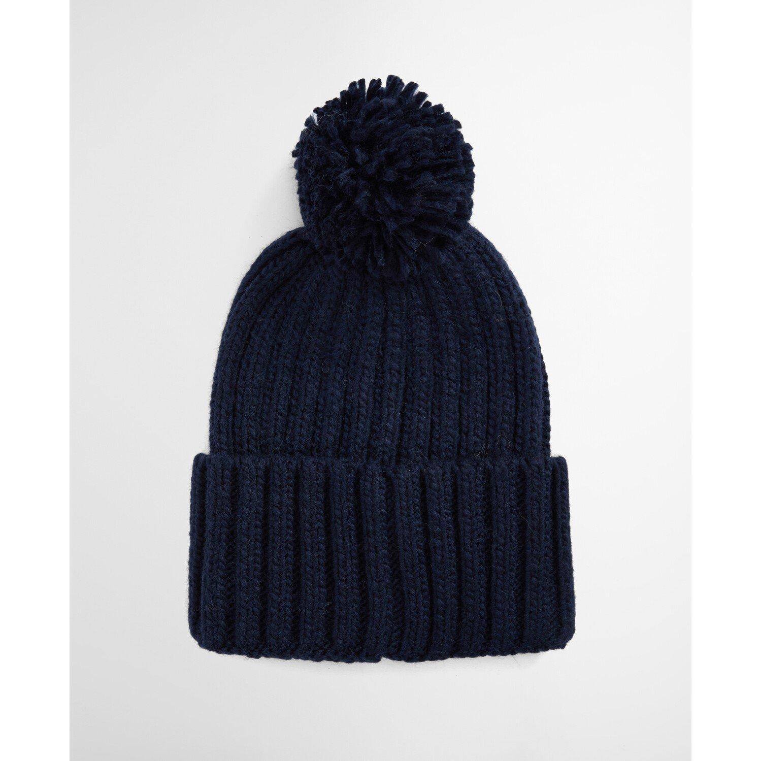 Navy - Barbour - Kelson Wool Mix Pom Beanie - 2