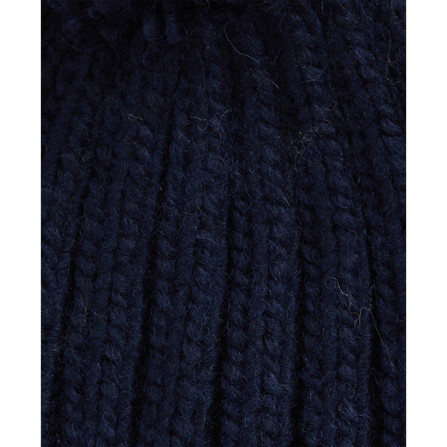 Navy - Barbour - Kelson Wool Mix Pom Beanie - 4