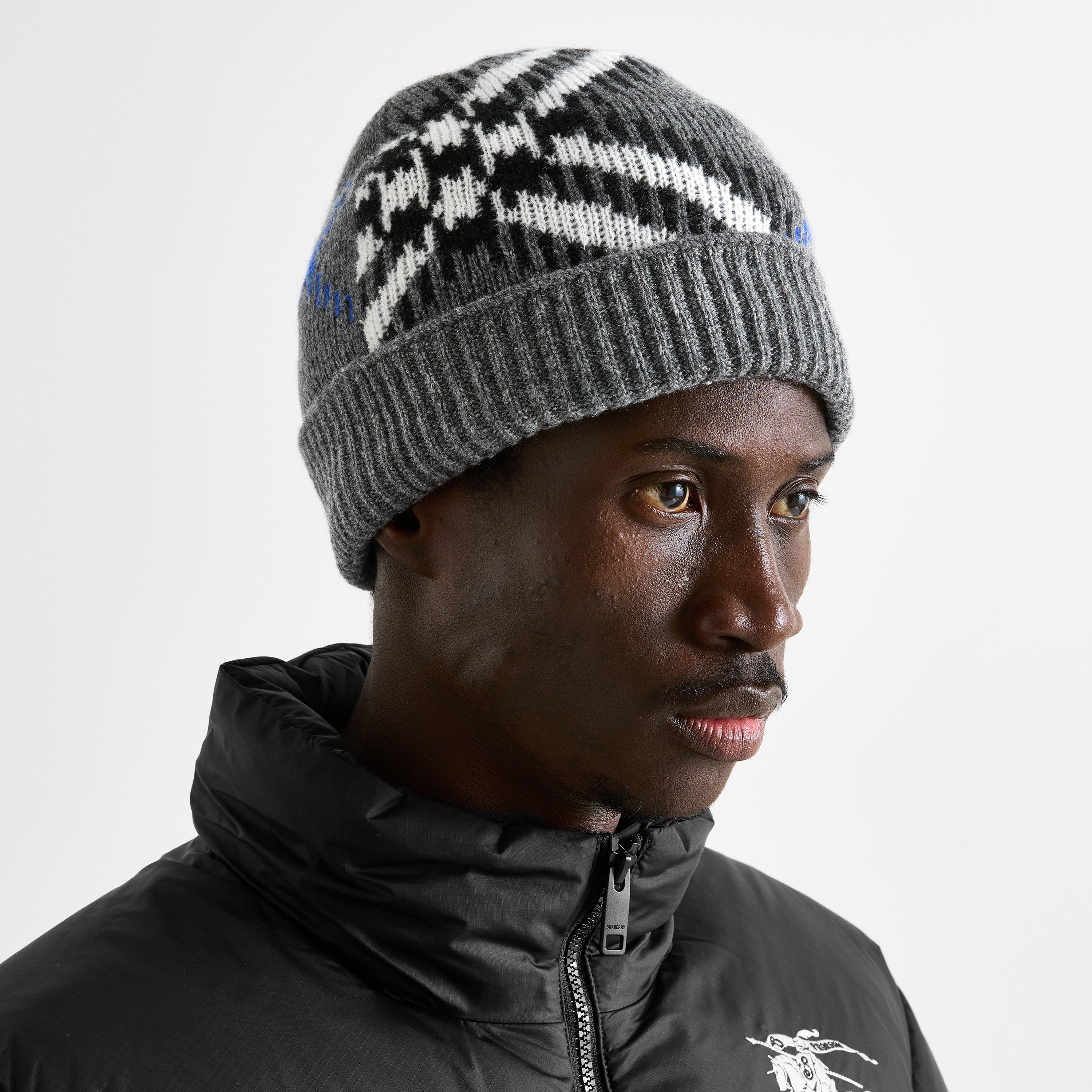 Marlborough - Burberry - Unisex Check Wool Beanie - 3