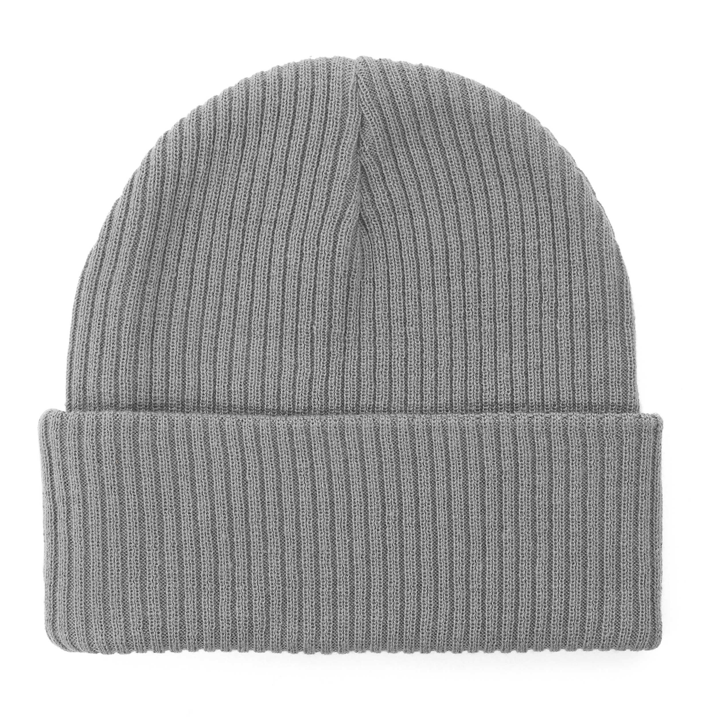 GREY/WHITE - Societe Noir - Woven Patch Beanie - 2
