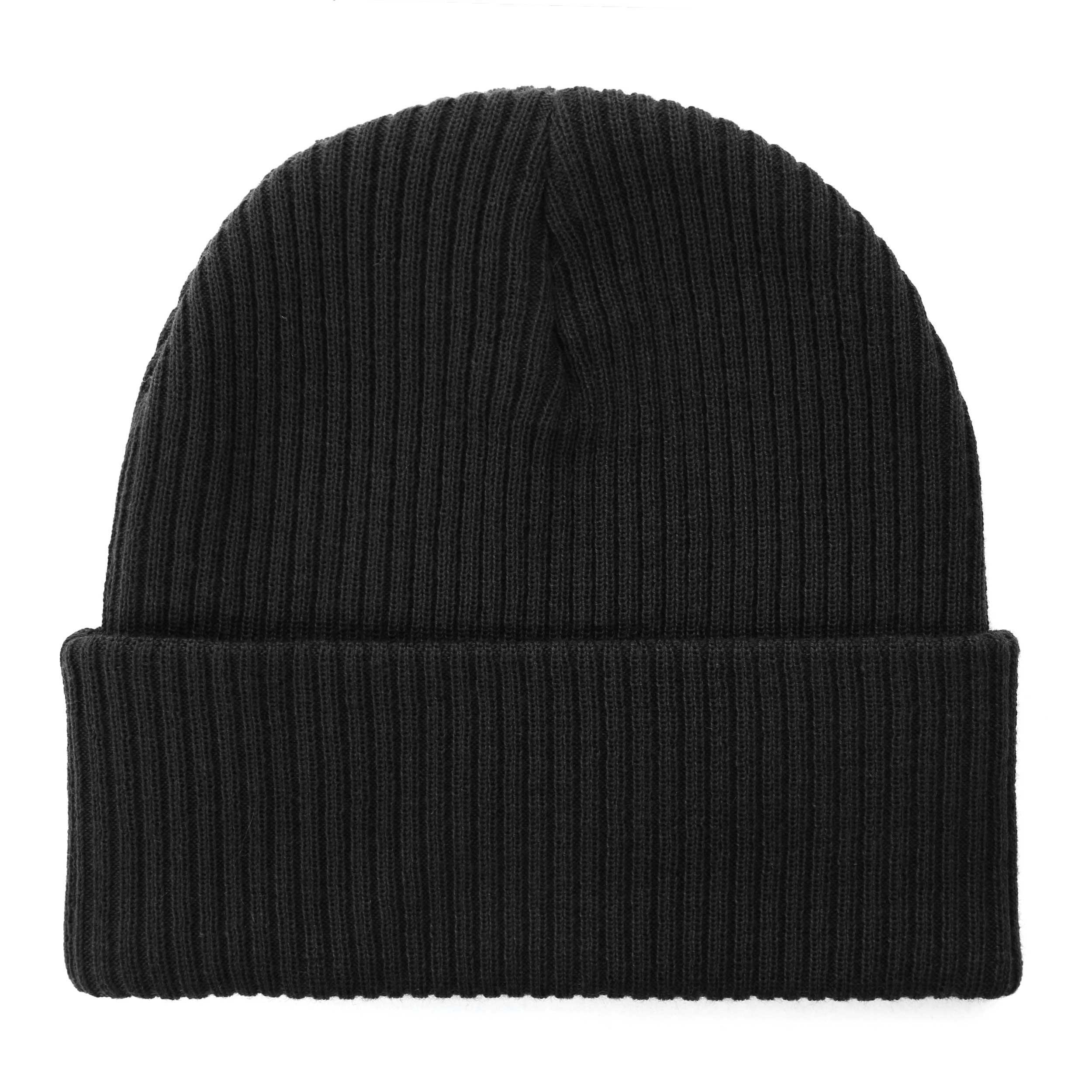 BLACK/WHITE - Societe Noir - Woven Patch Beanie - 2