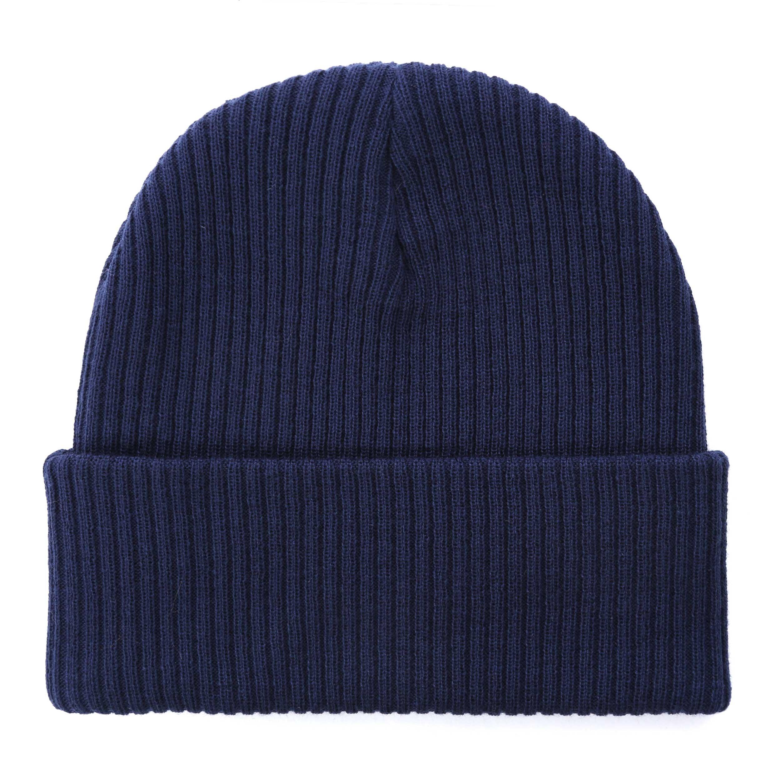 NAVY/WHITE - Societe Noir - Woven Patch Beanie - 2