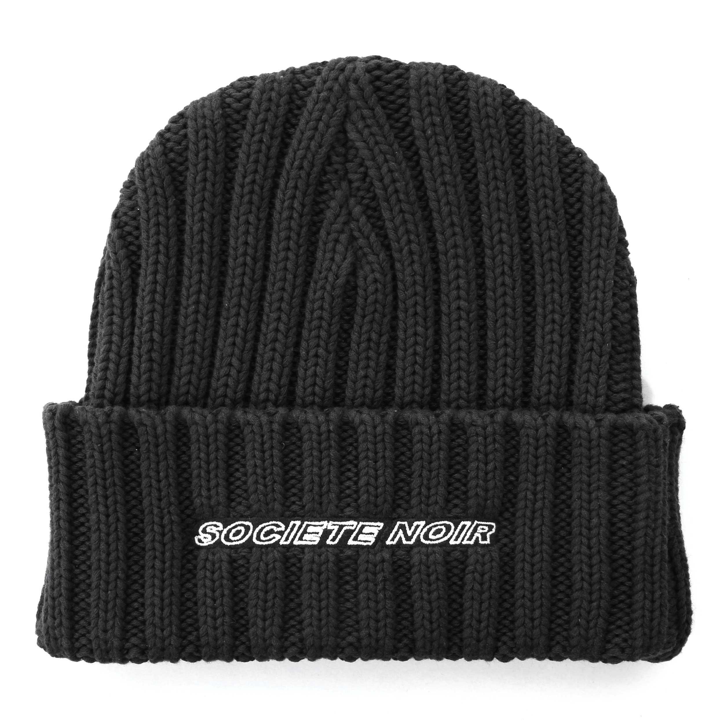 Black - Societe Noir - Men's Ribbed Knit Beanie - 1